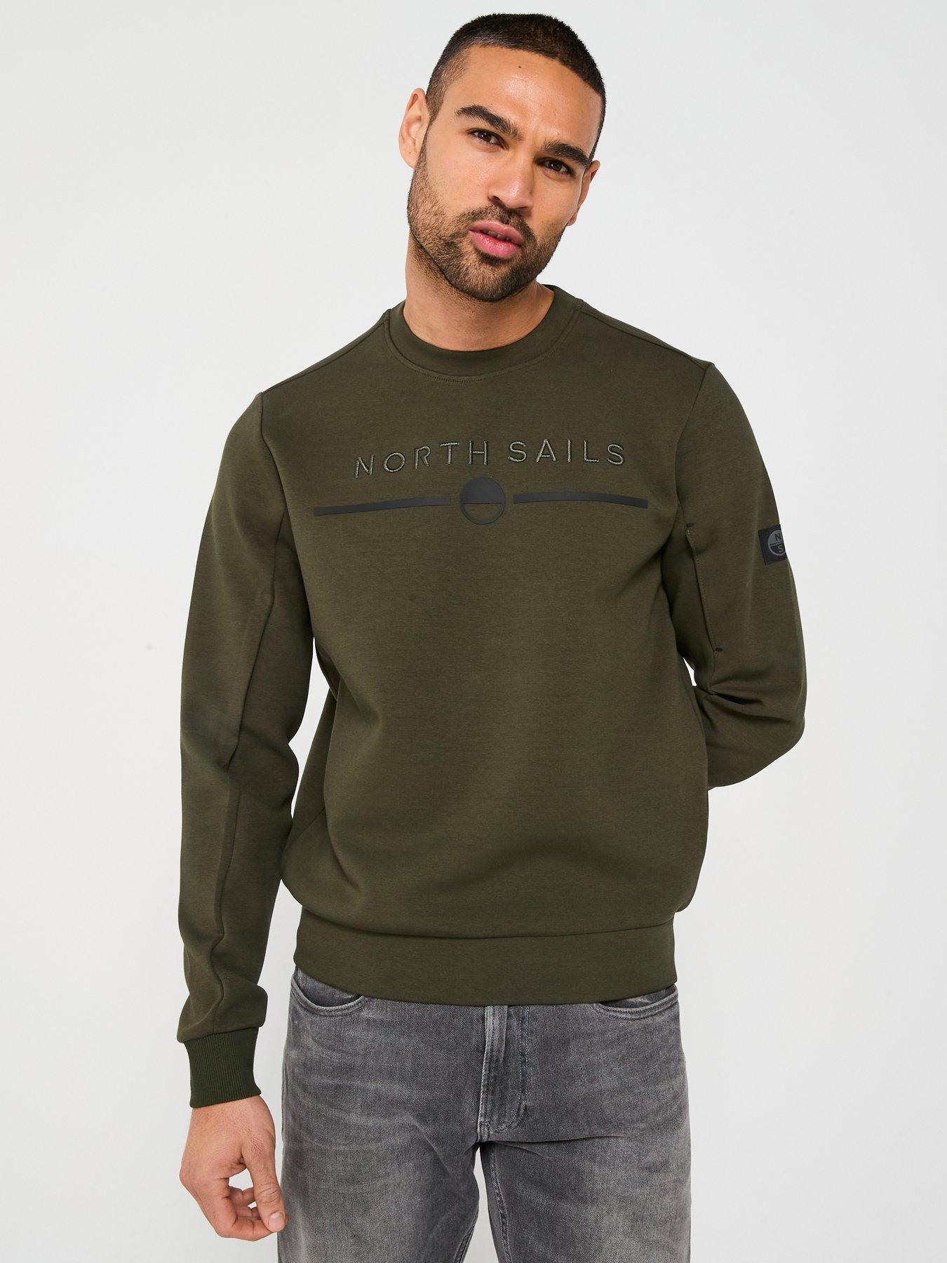 north-sails-north-sails-sleeve-north-tech-logo-crew-sweat-dark-greenoutfit