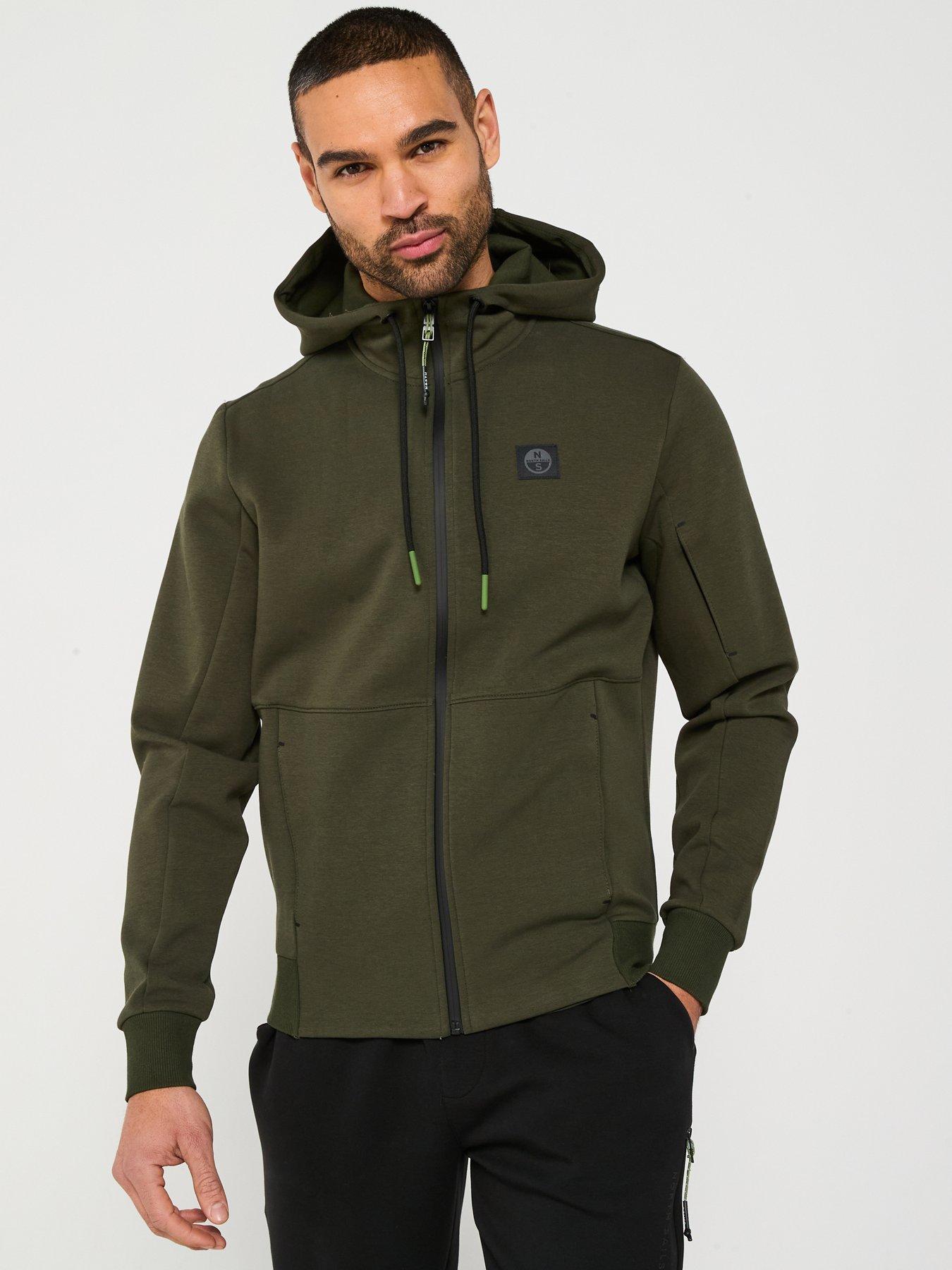 north-sails-north-sails-north-tech-logo-zip-hoodie-dark-greenfront