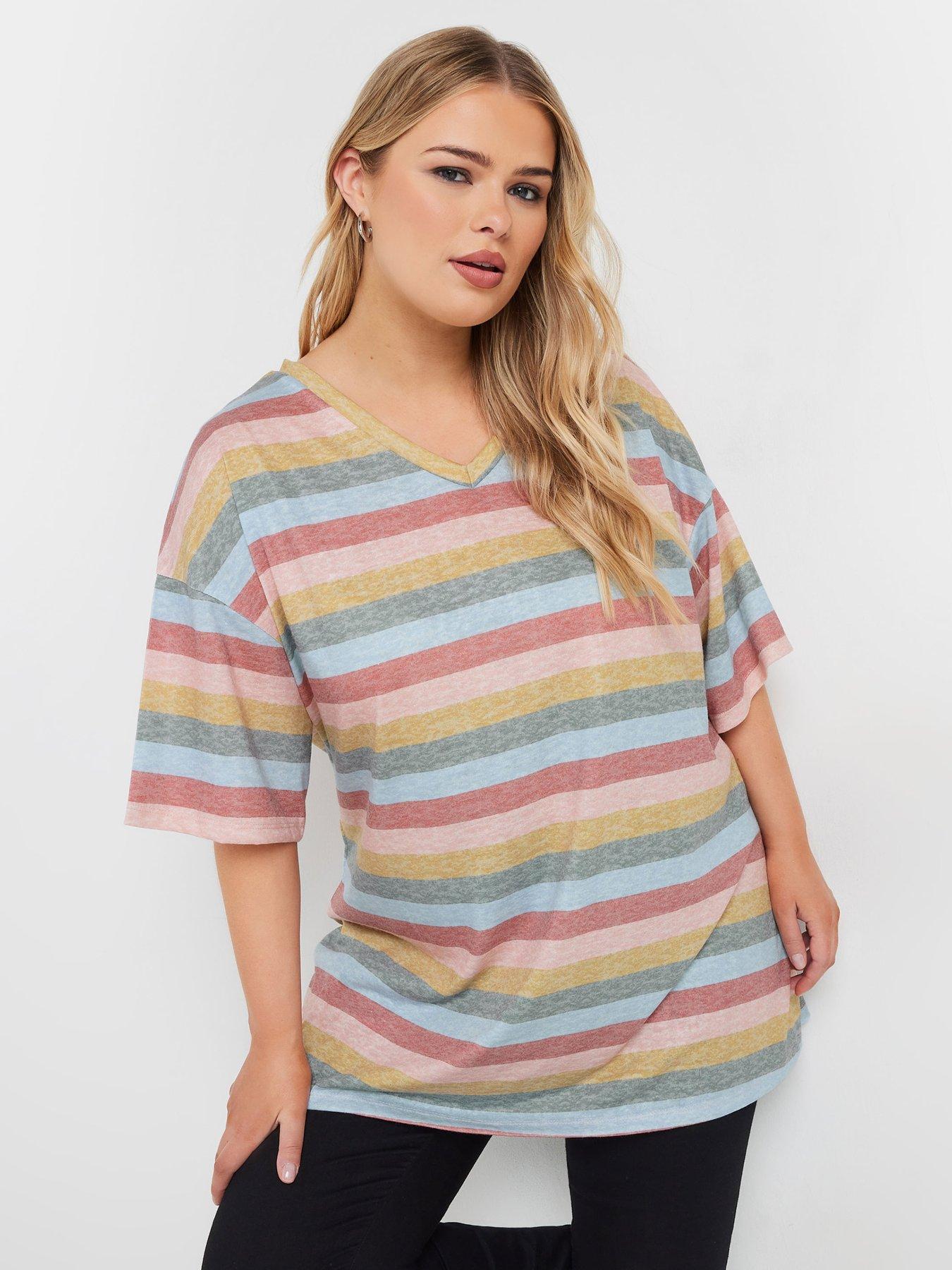 yours-curve-striped-t-shirt