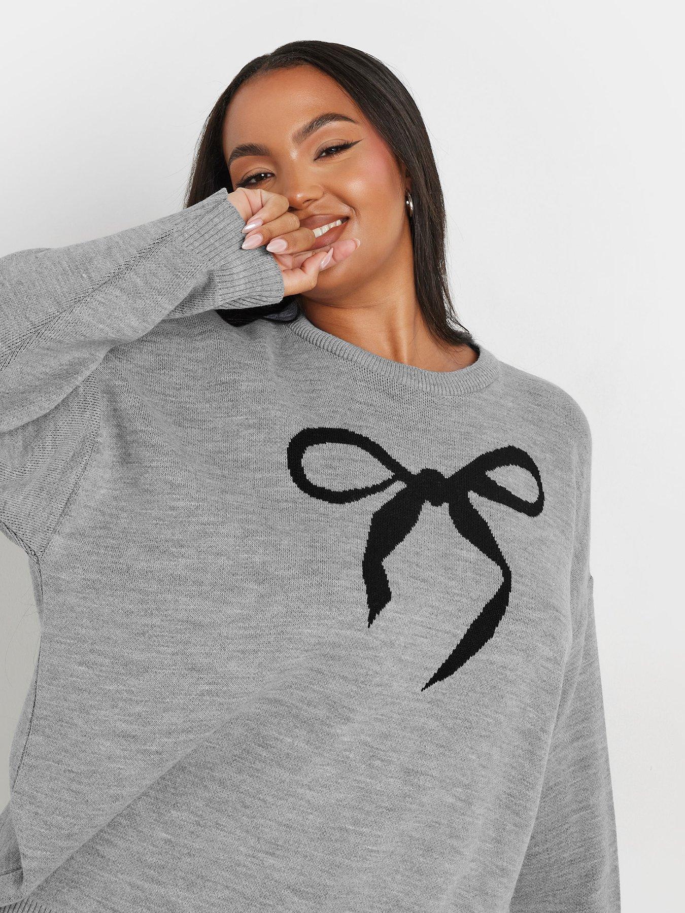 yours-curve-bow-print-jumperoutfit