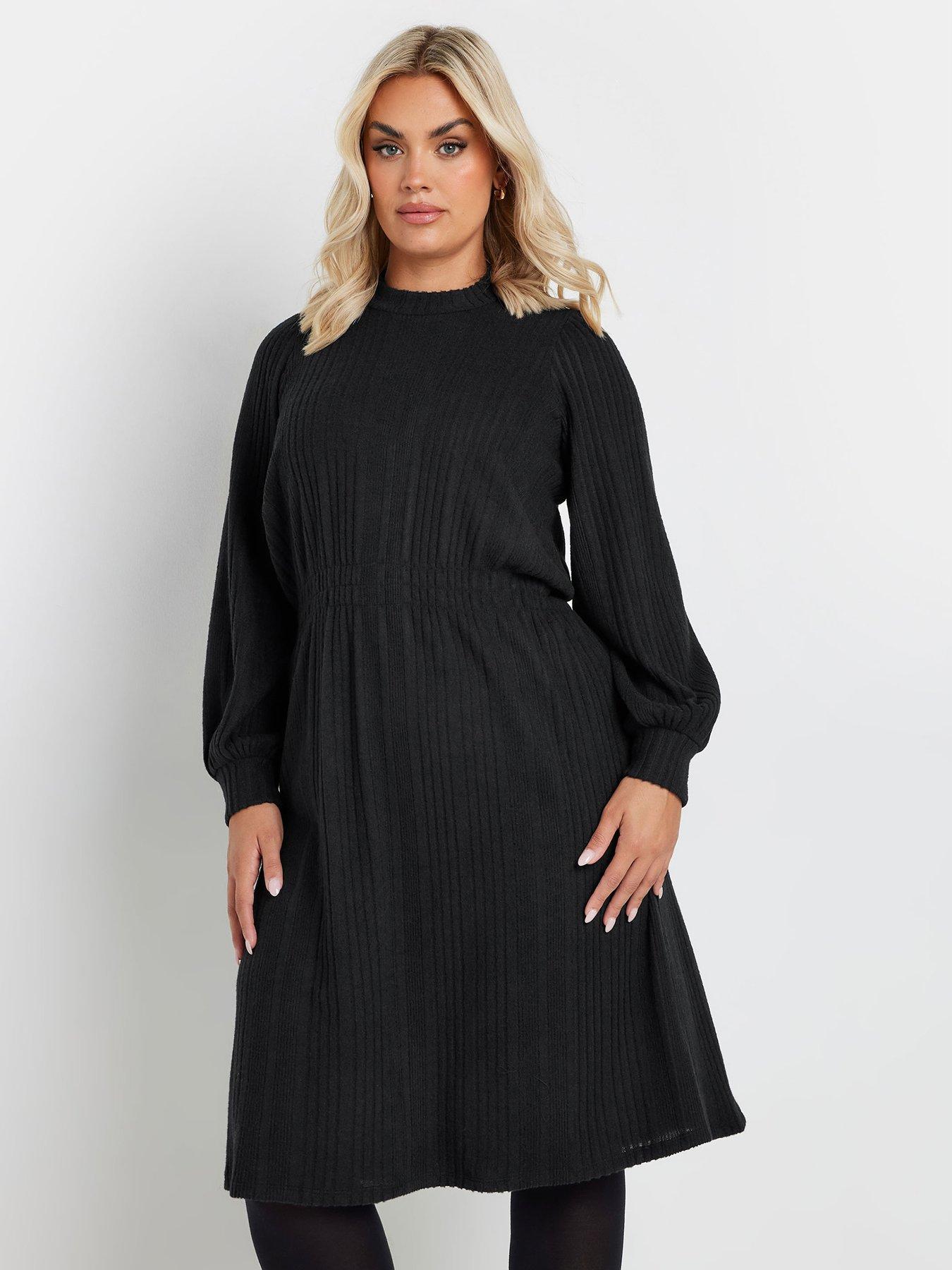 yours-curve-textured-dress-blackback