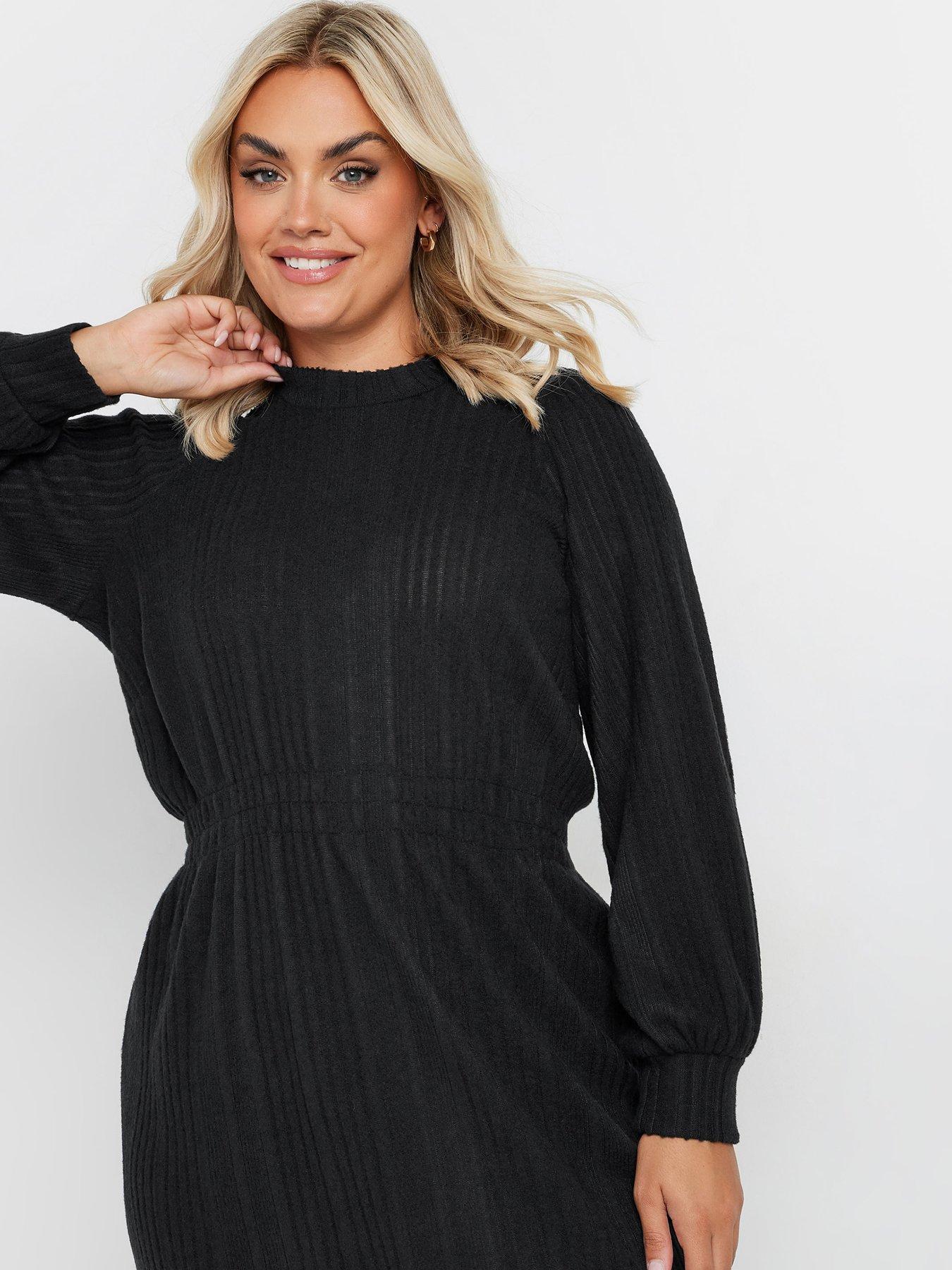 yours-curve-textured-dress-blackoutfit