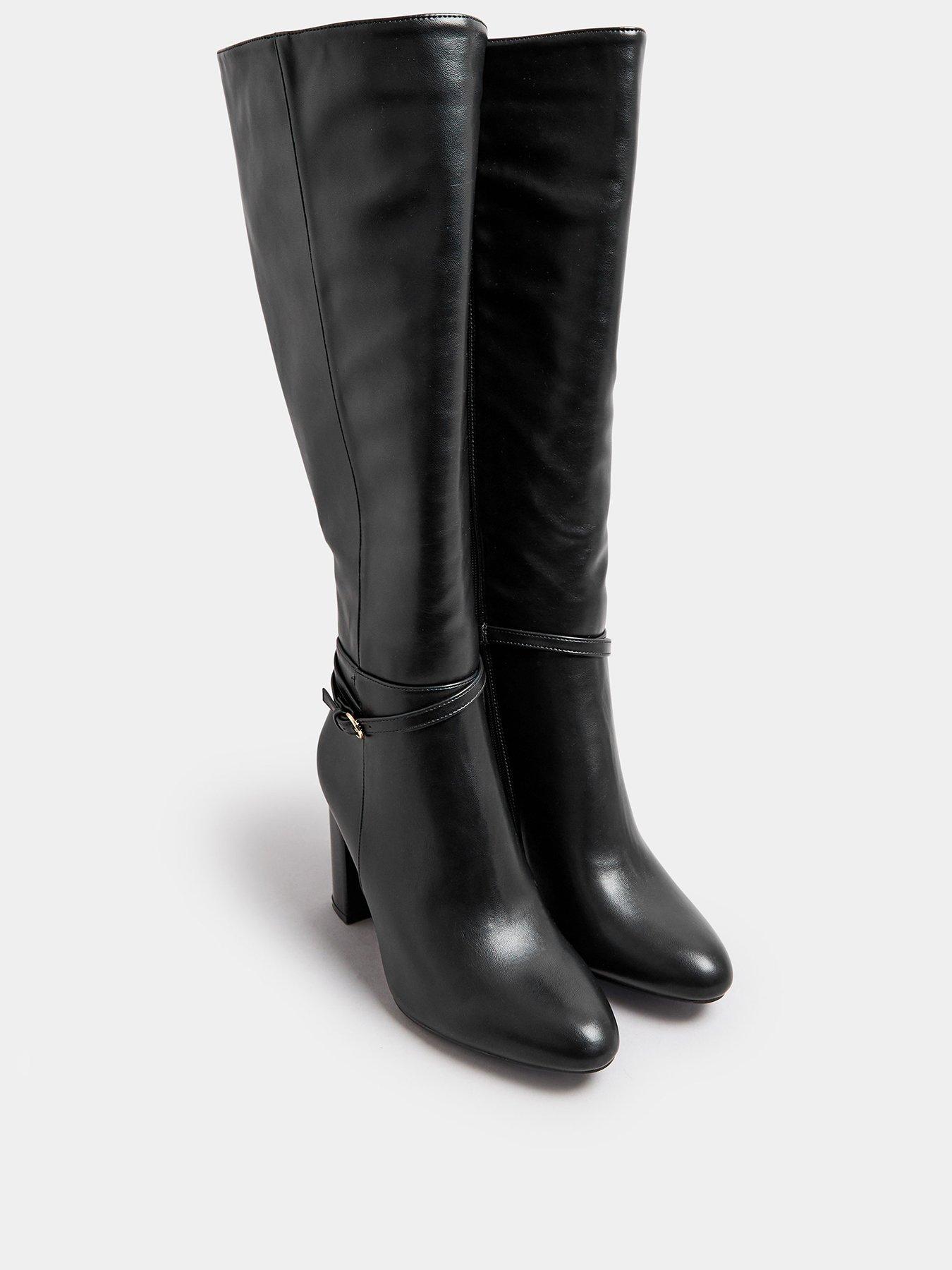 yours-wide-fit-heeled-knee-high-boots-blackstillFront