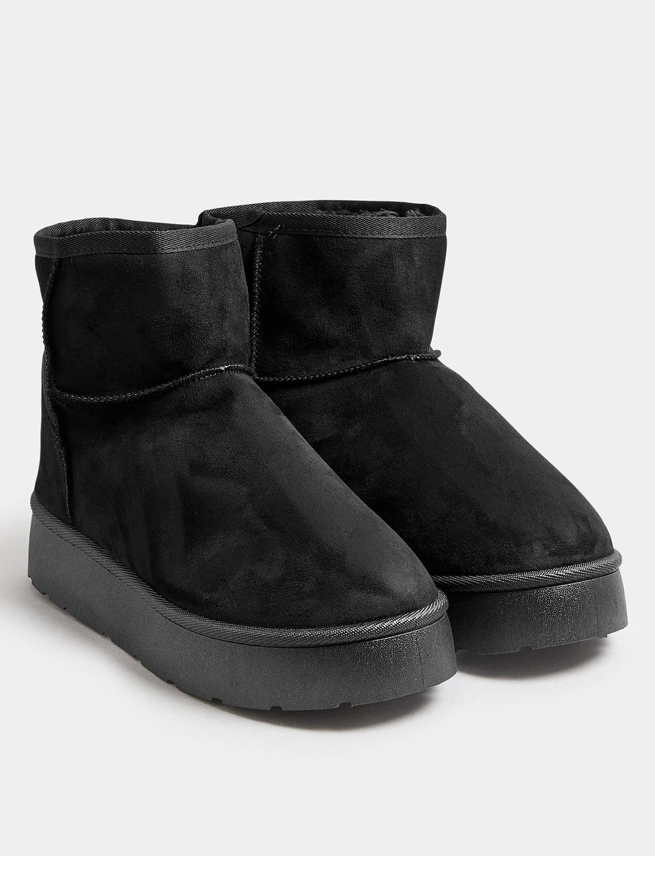 yours-wide-fit-fur-lined-boot-blackstillFront