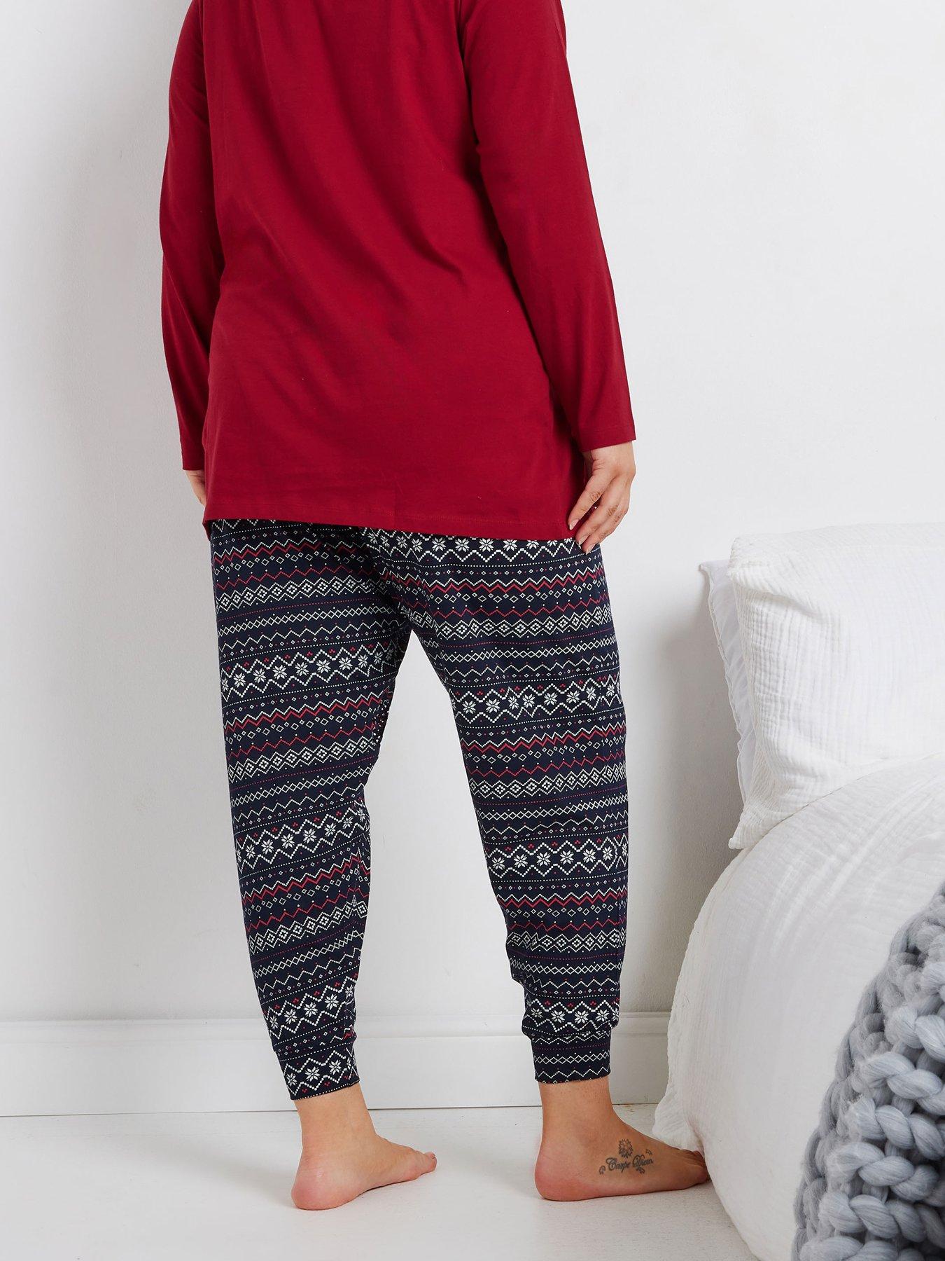 yours-curve-fairisle-cuffed-pj-pantstillFront