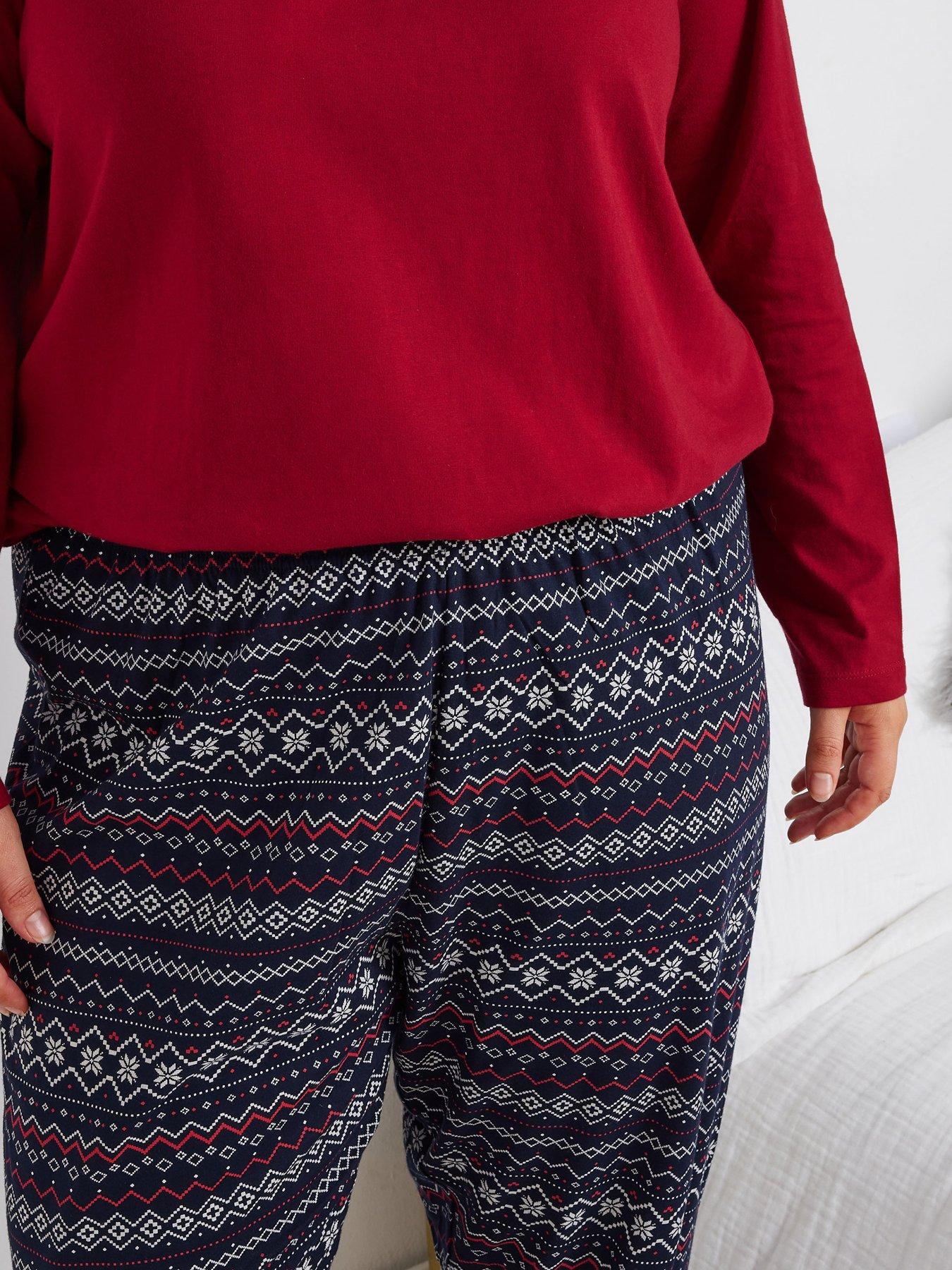 yours-curve-fairisle-cuffed-pj-pantoutfit