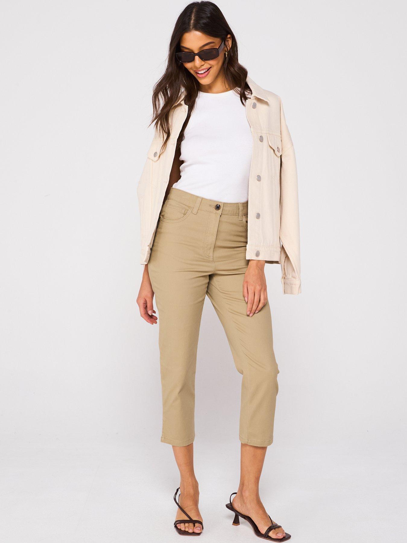 Image 3 of 6 of V by Very Skinny Capri Trousers - Stone