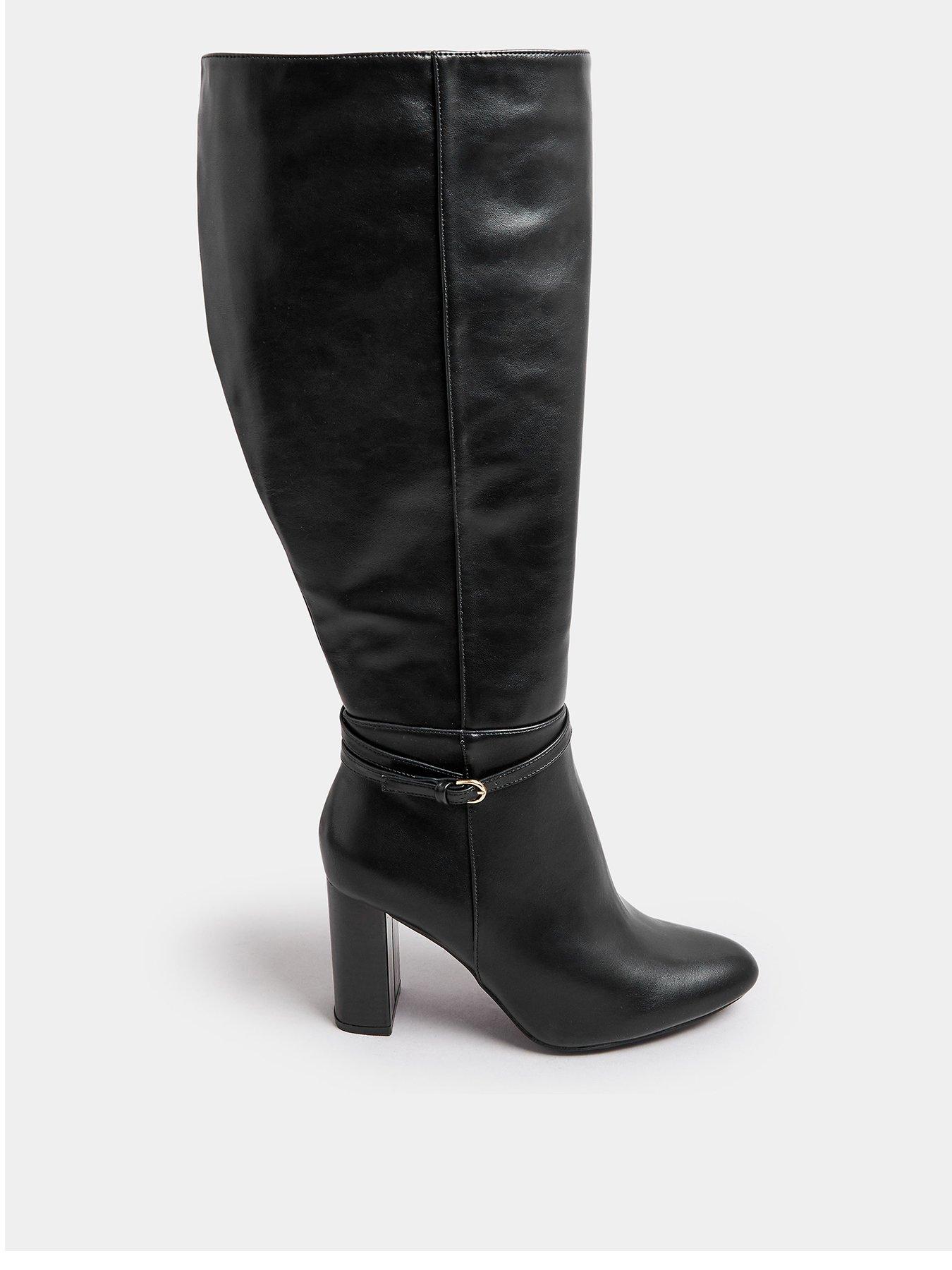 yours-extra-wide-fit-heeled-knee-high-boot-blackfront