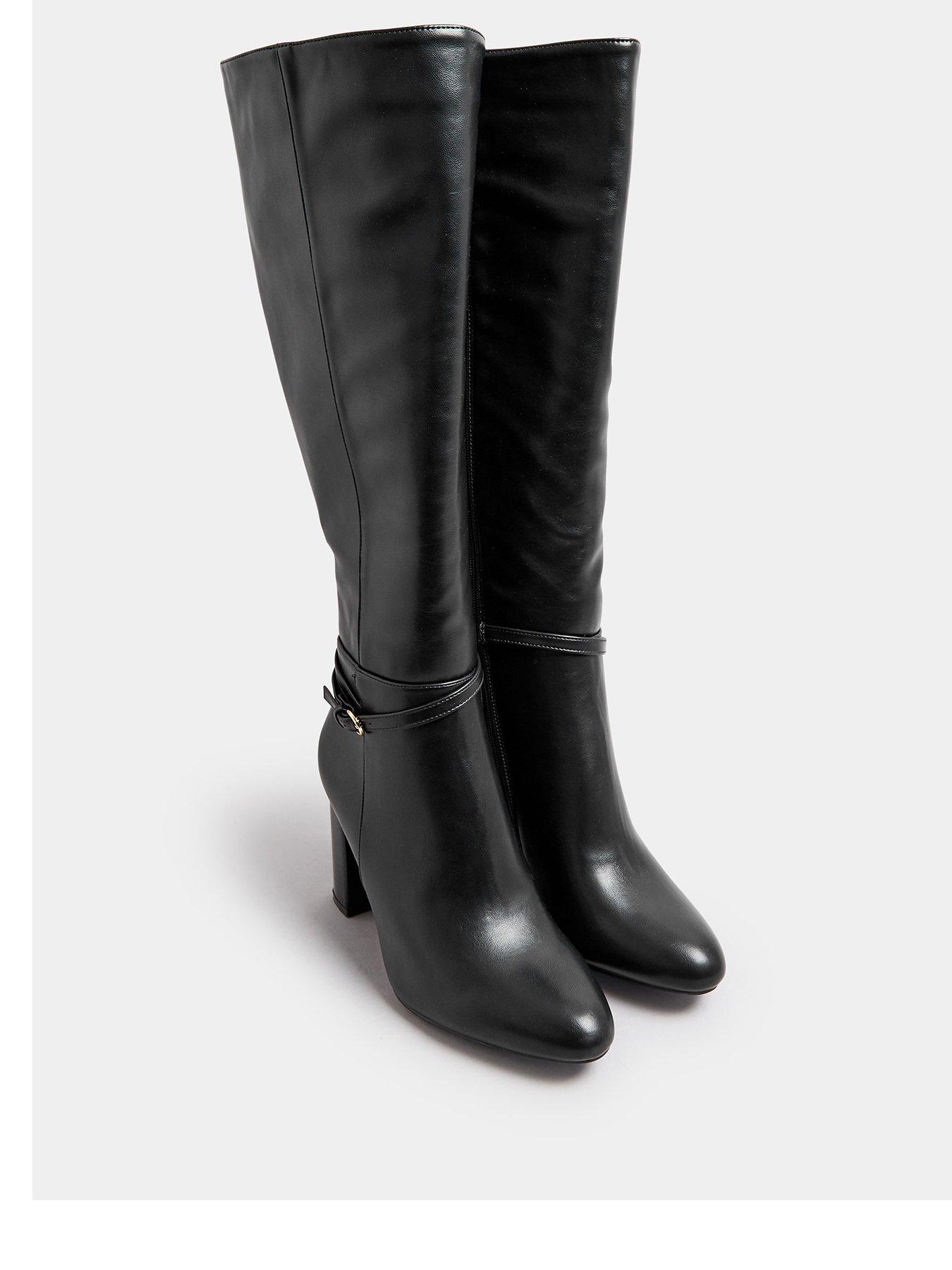 yours-extra-wide-fit-heeled-knee-high-boot-blackstillFront