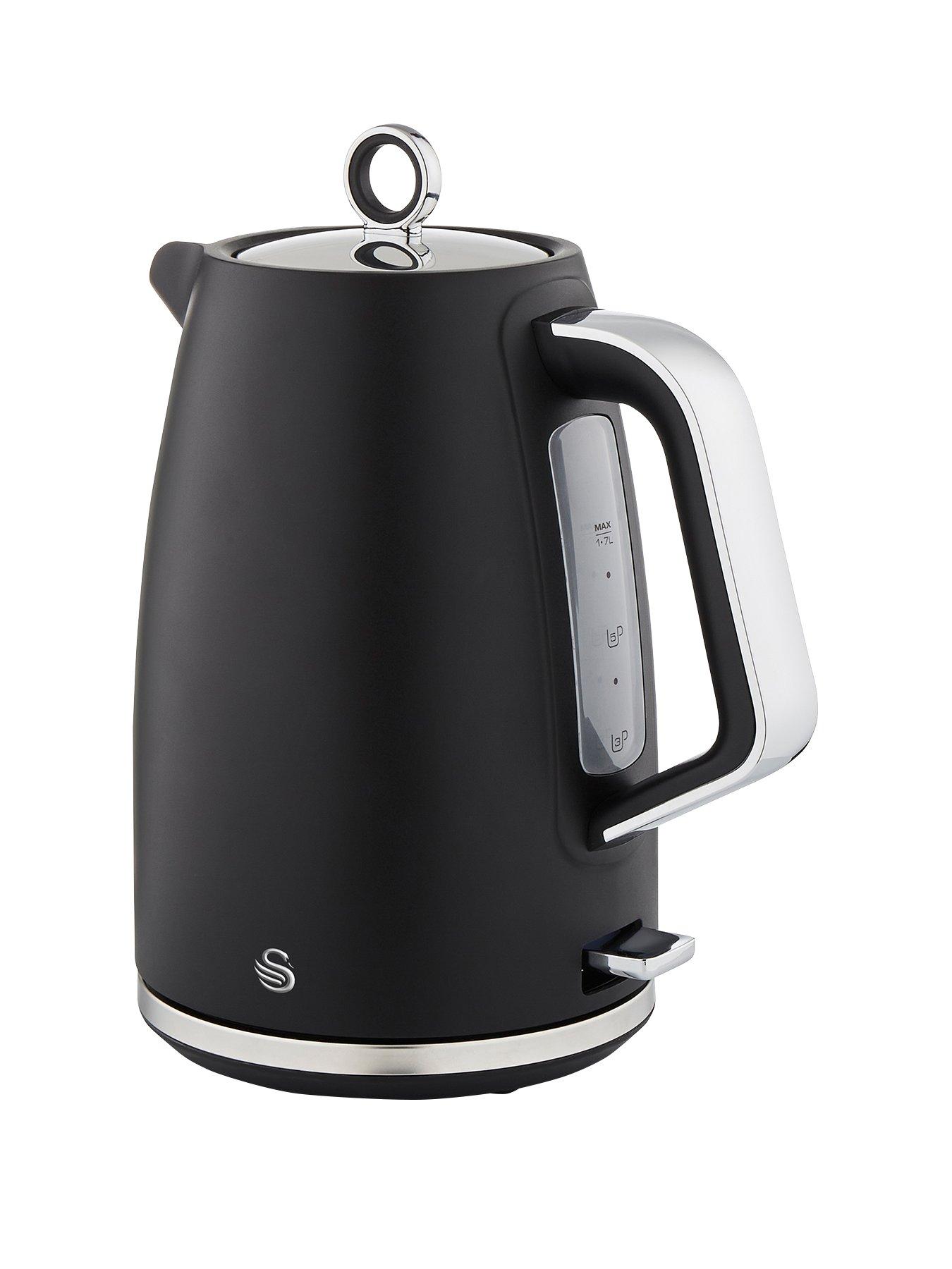 Image 1 of 7 of Swan Serenity SK14017BLK&nbsp;1.7L Kettle -&nbsp;Black