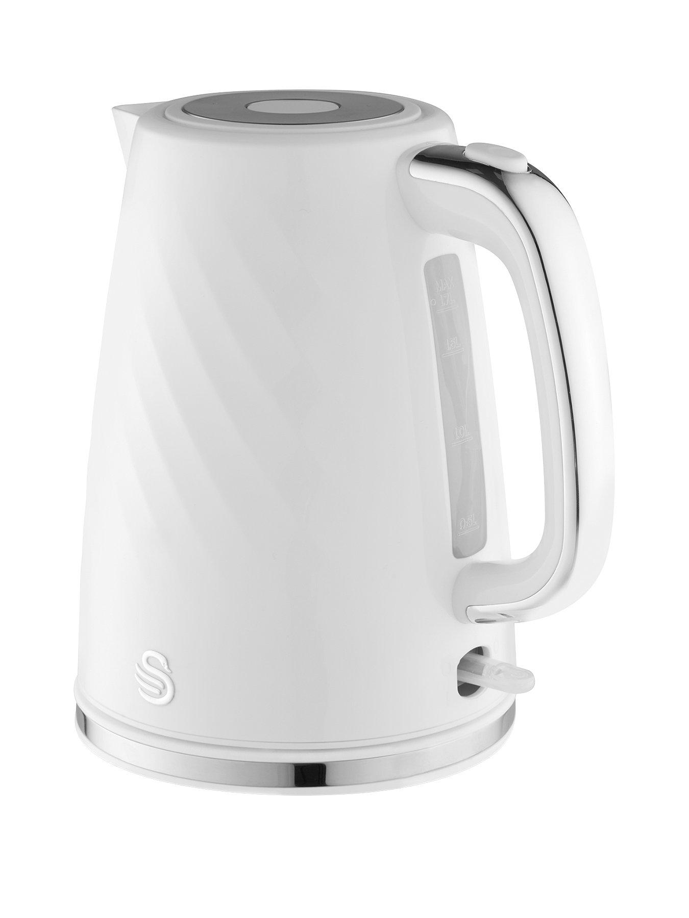 Image 1 of 8 of Swan Windsor 1.7L Textured Kettle -&nbsp;White