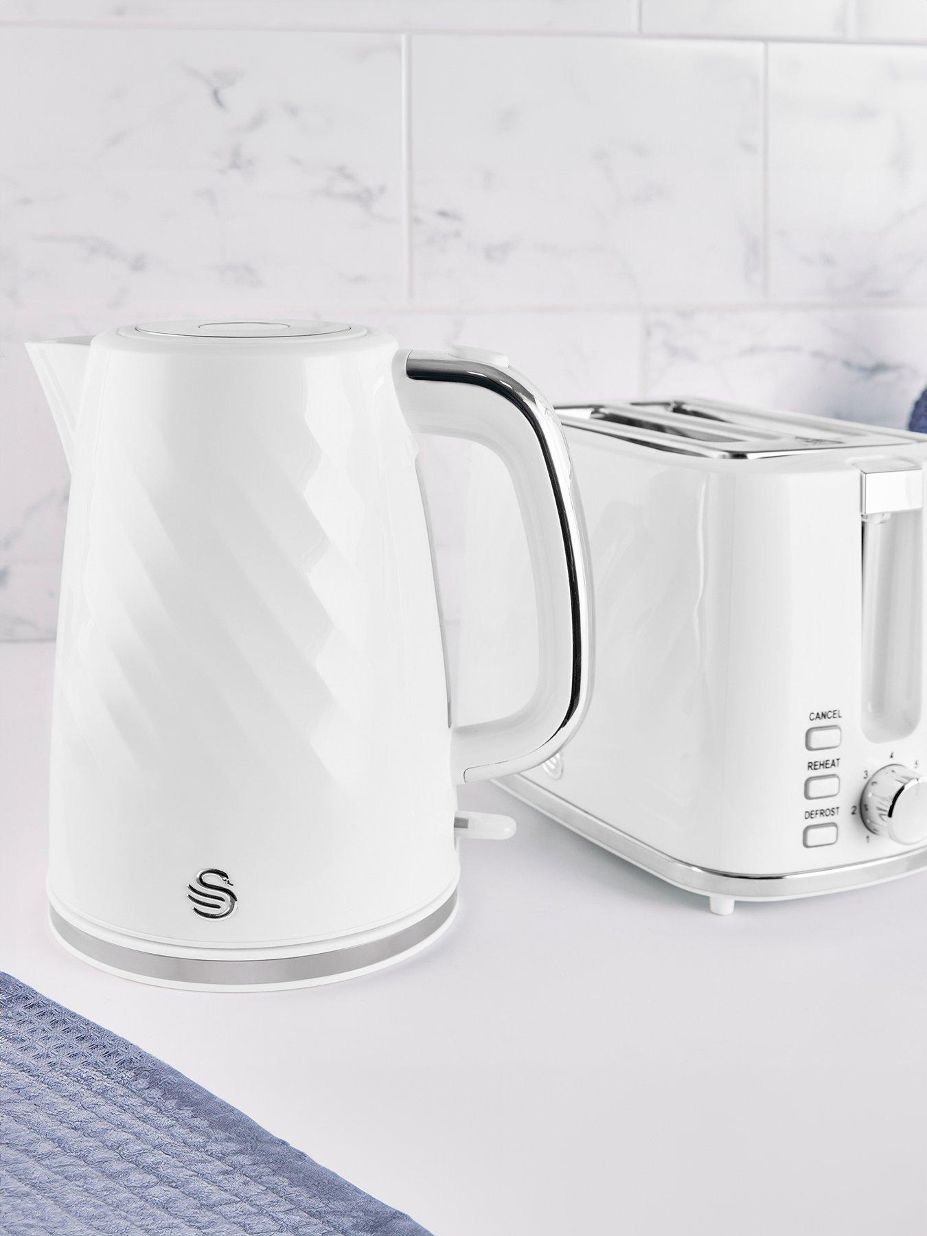 Image 7 of 8 of Swan Windsor 1.7L Textured Kettle -&nbsp;White
