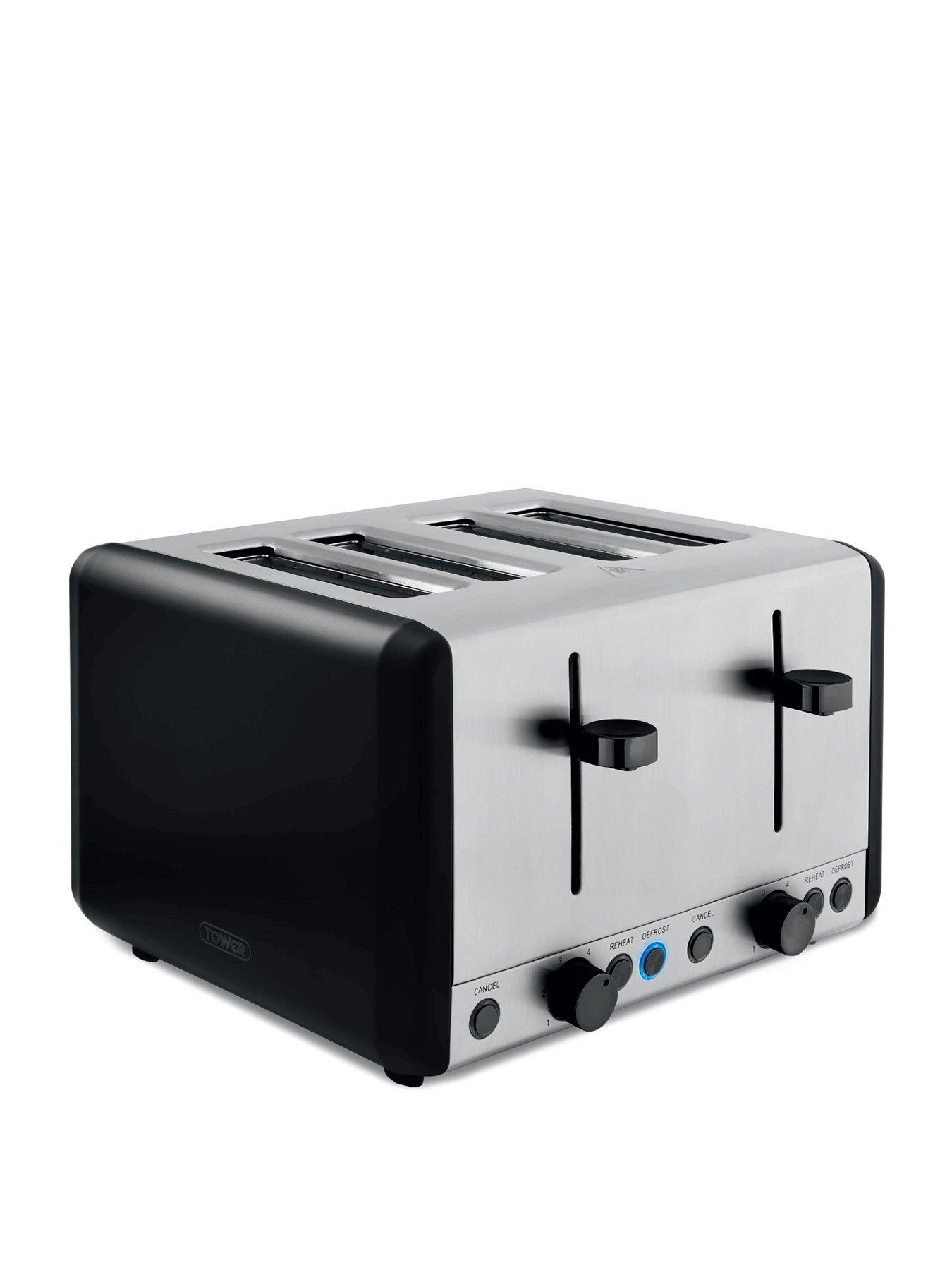Image 1 of 7 of Tower Sera 4 Slice Toaster Black