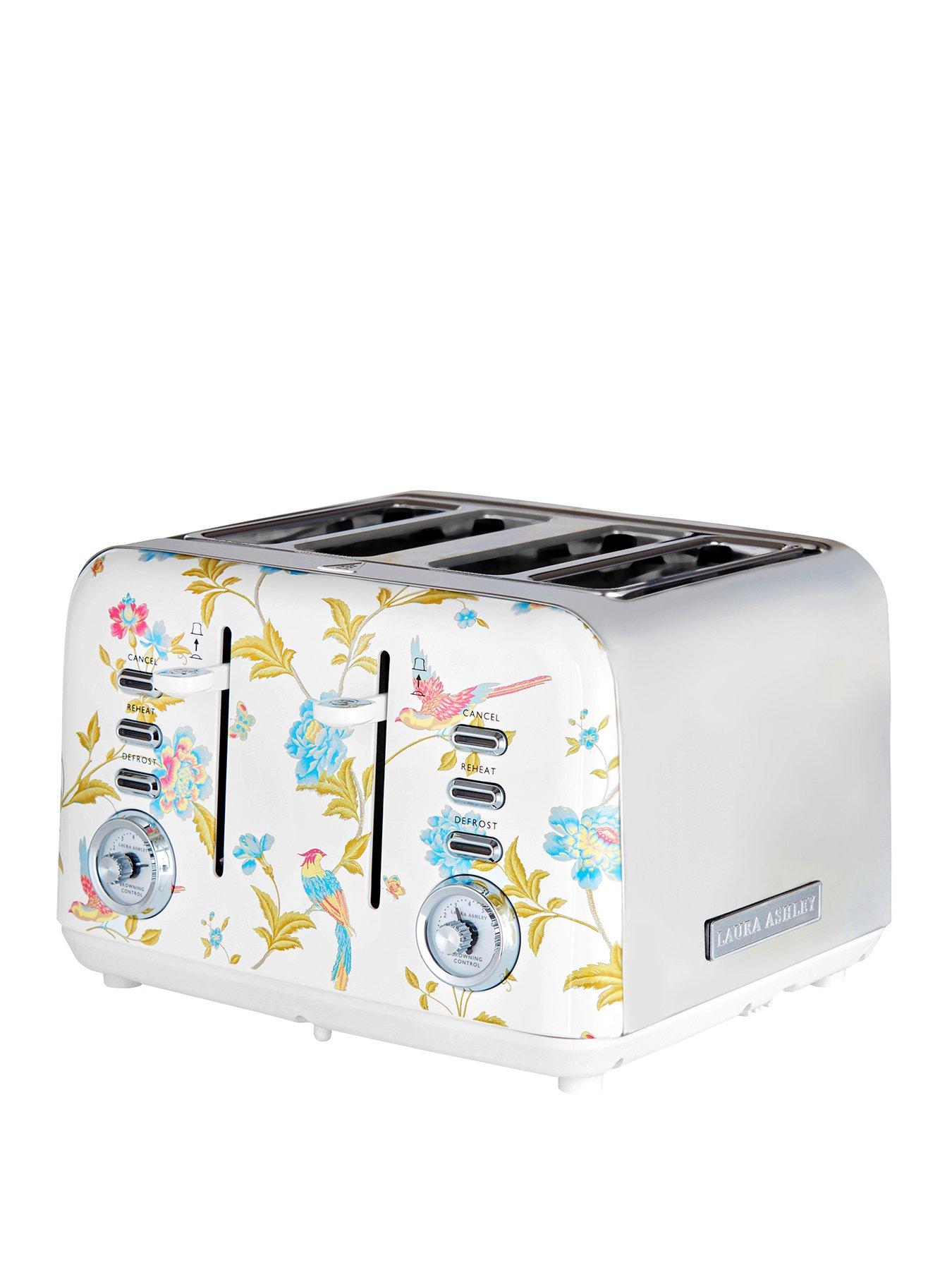 Image of Laura Ashley Laura Ashley Elveden White 4-Slice Toaster