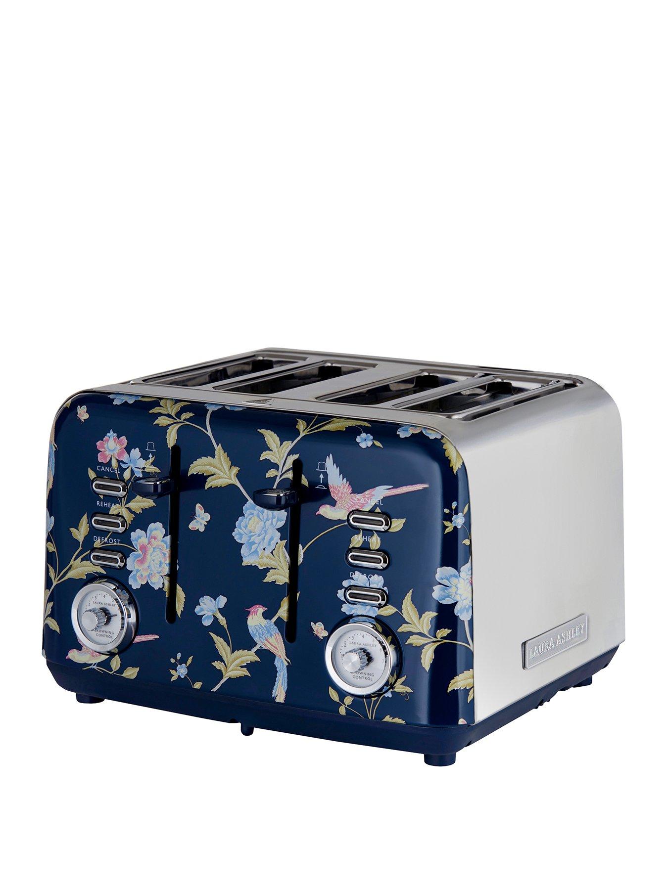 Image of Laura Ashley Laura Ashley Elveden Navy 4-Slice Toaster