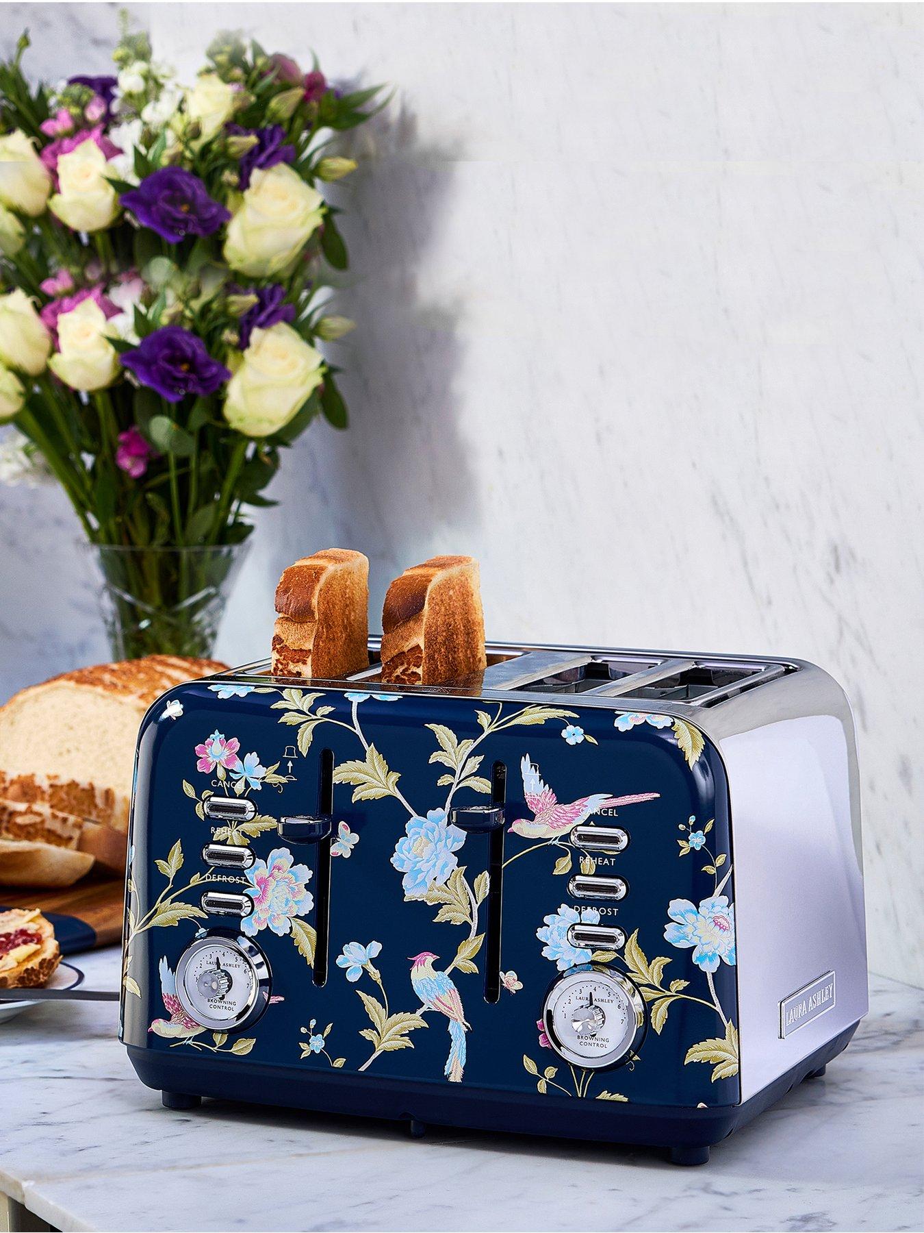 Image 3 of 6 of Laura Ashley Laura Ashley Elveden Navy 4-Slice Toaster