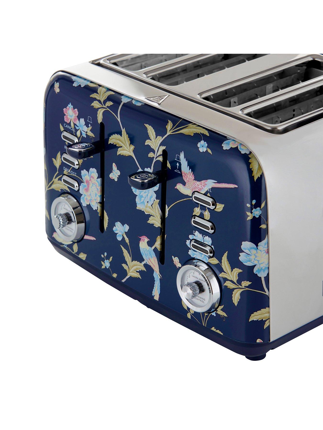 Image 4 of 6 of Laura Ashley Laura Ashley Elveden Navy 4-Slice Toaster