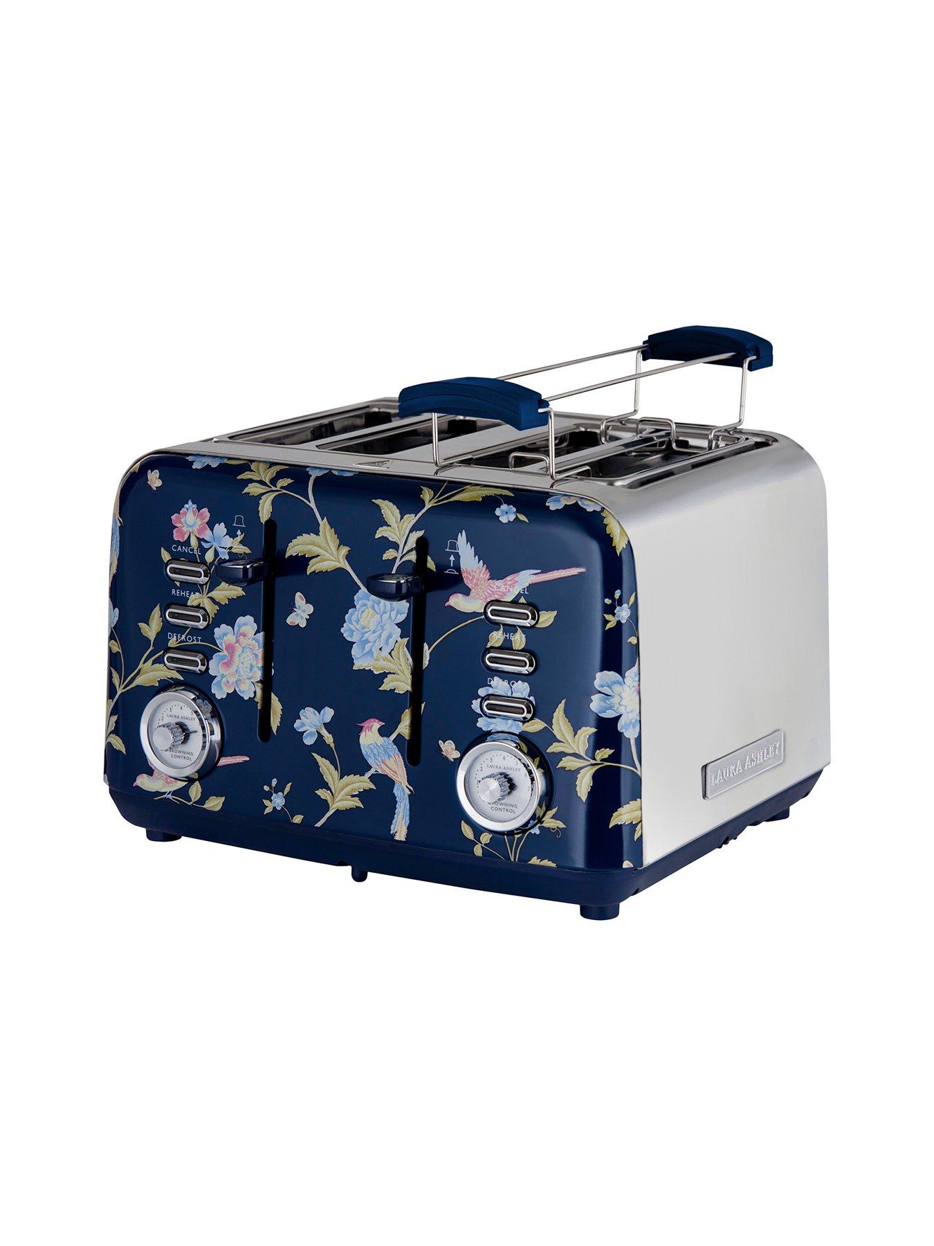 Image 6 of 6 of Laura Ashley Laura Ashley Elveden Navy 4-Slice Toaster