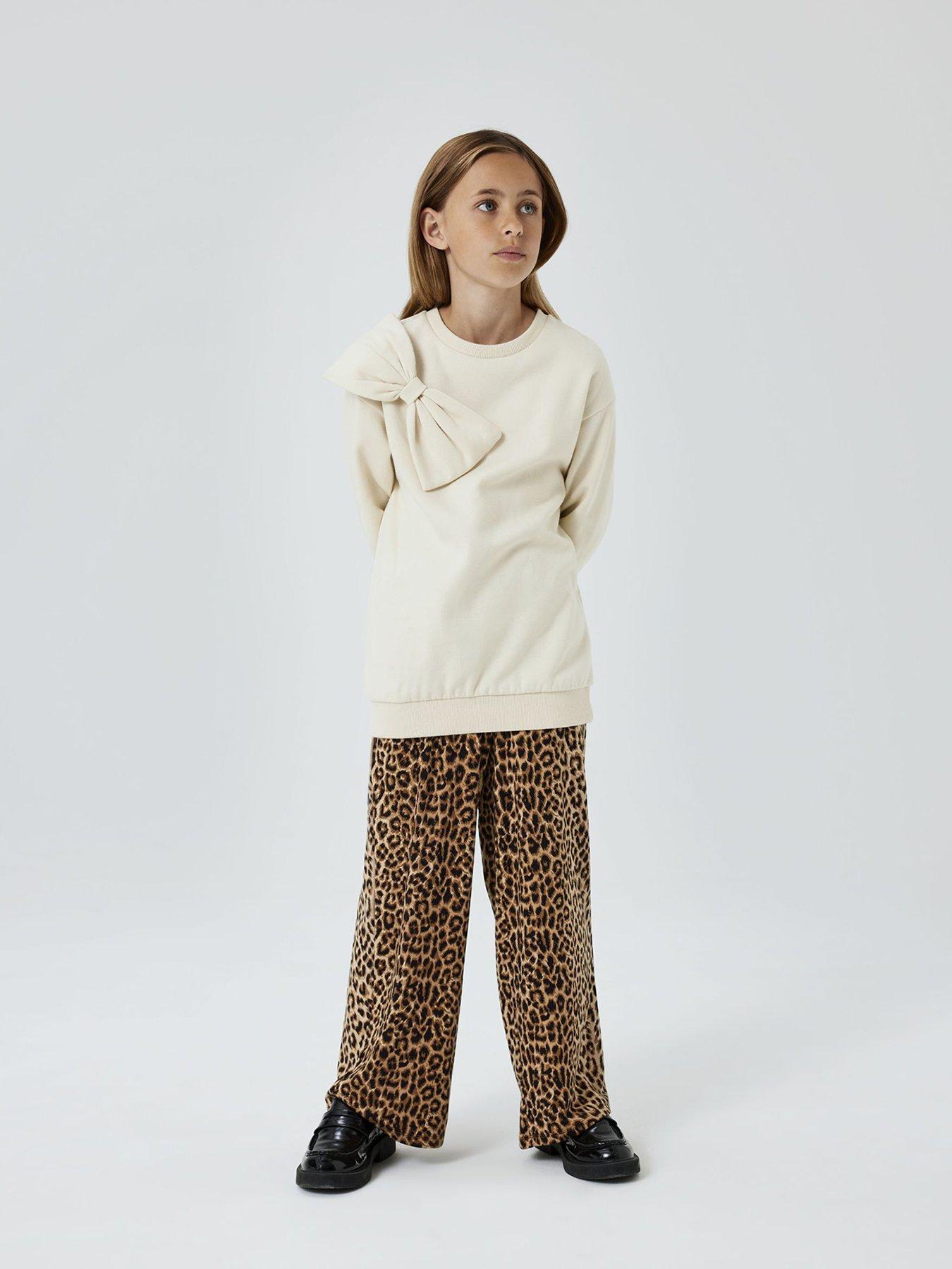 name-it-girls-leopard-print-wide-leg-trousers-black