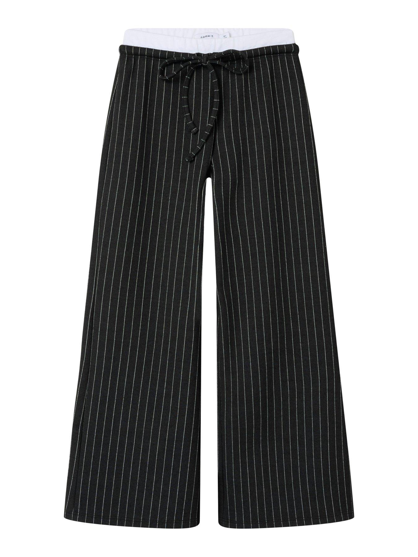 name-it-girls-stripe-wide-leg-trousers-blackstillFront