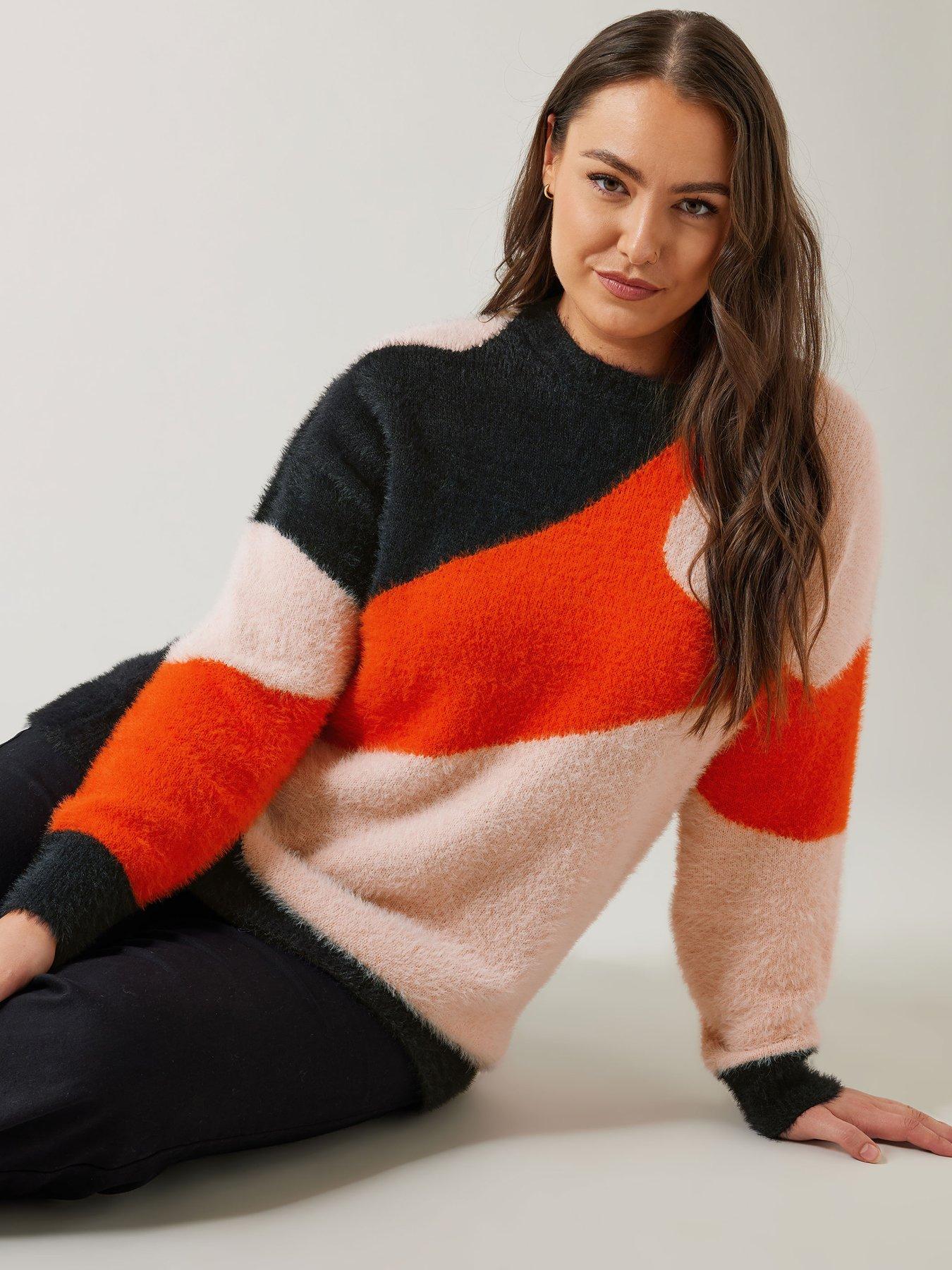 evans-cat-feather-colour-block-jumperoutfit