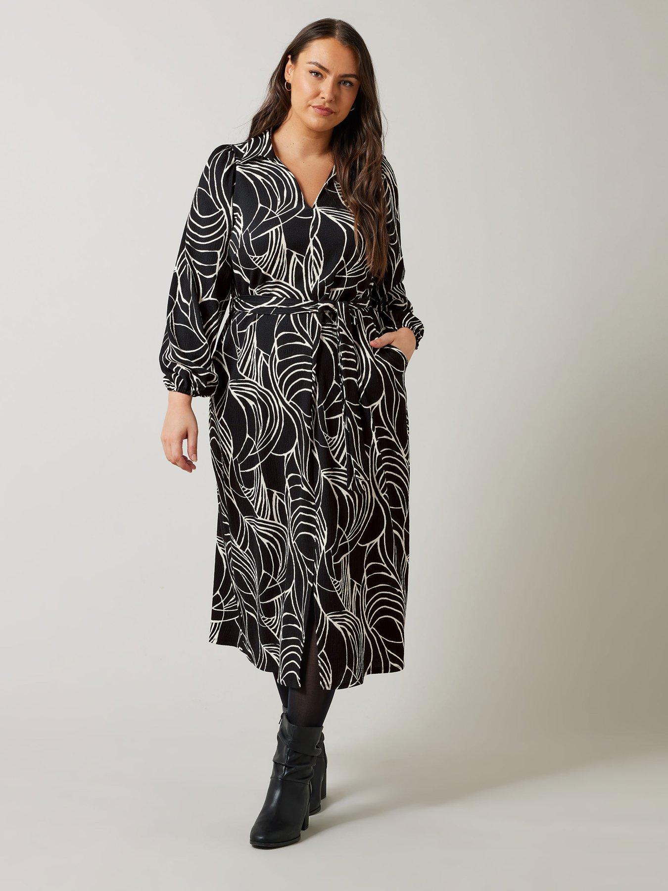 evans-linear-print-jersey-crepe-dressback