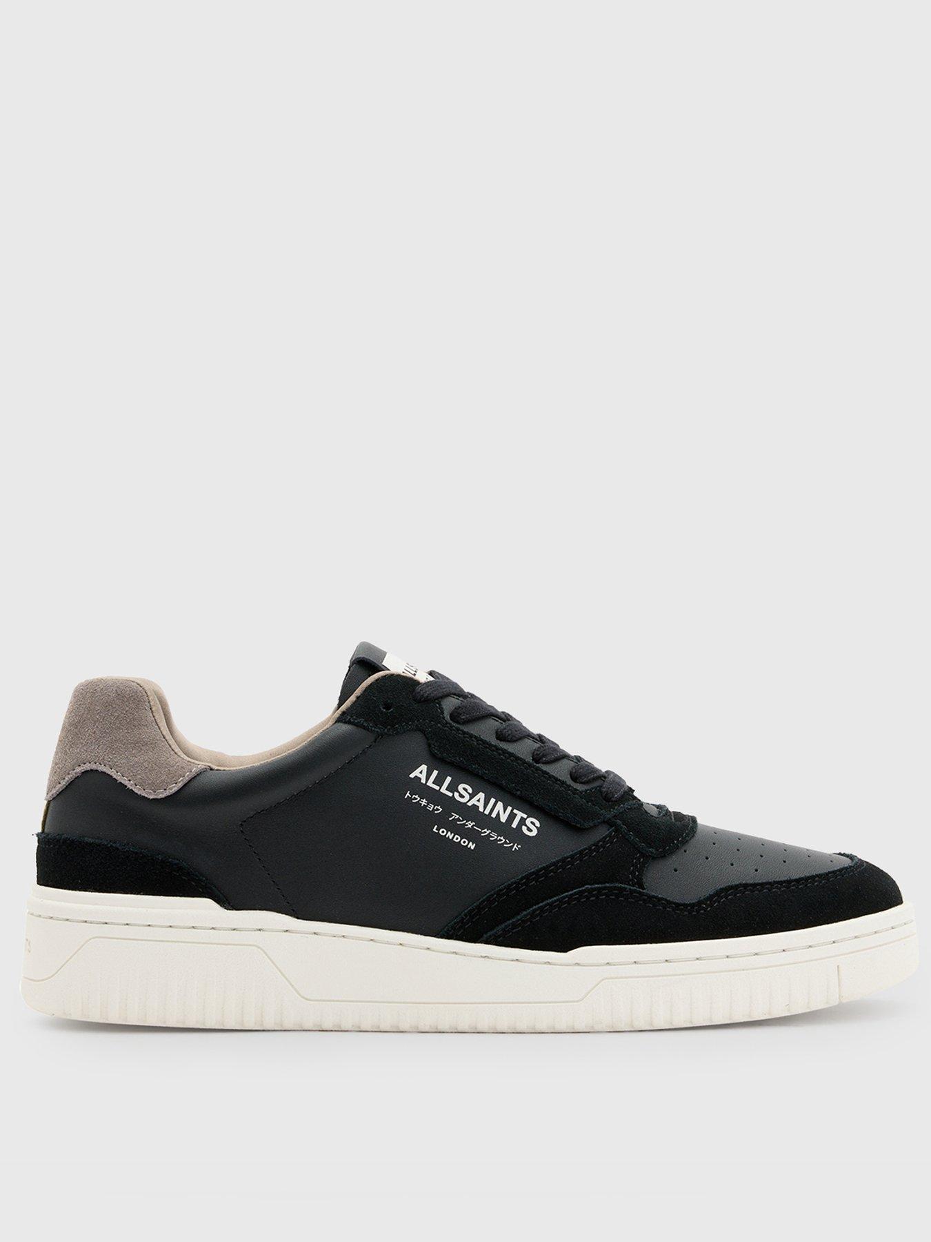 Image 1 of 5 of AllSaints Allsaints Regan Low Top Trainers - Black