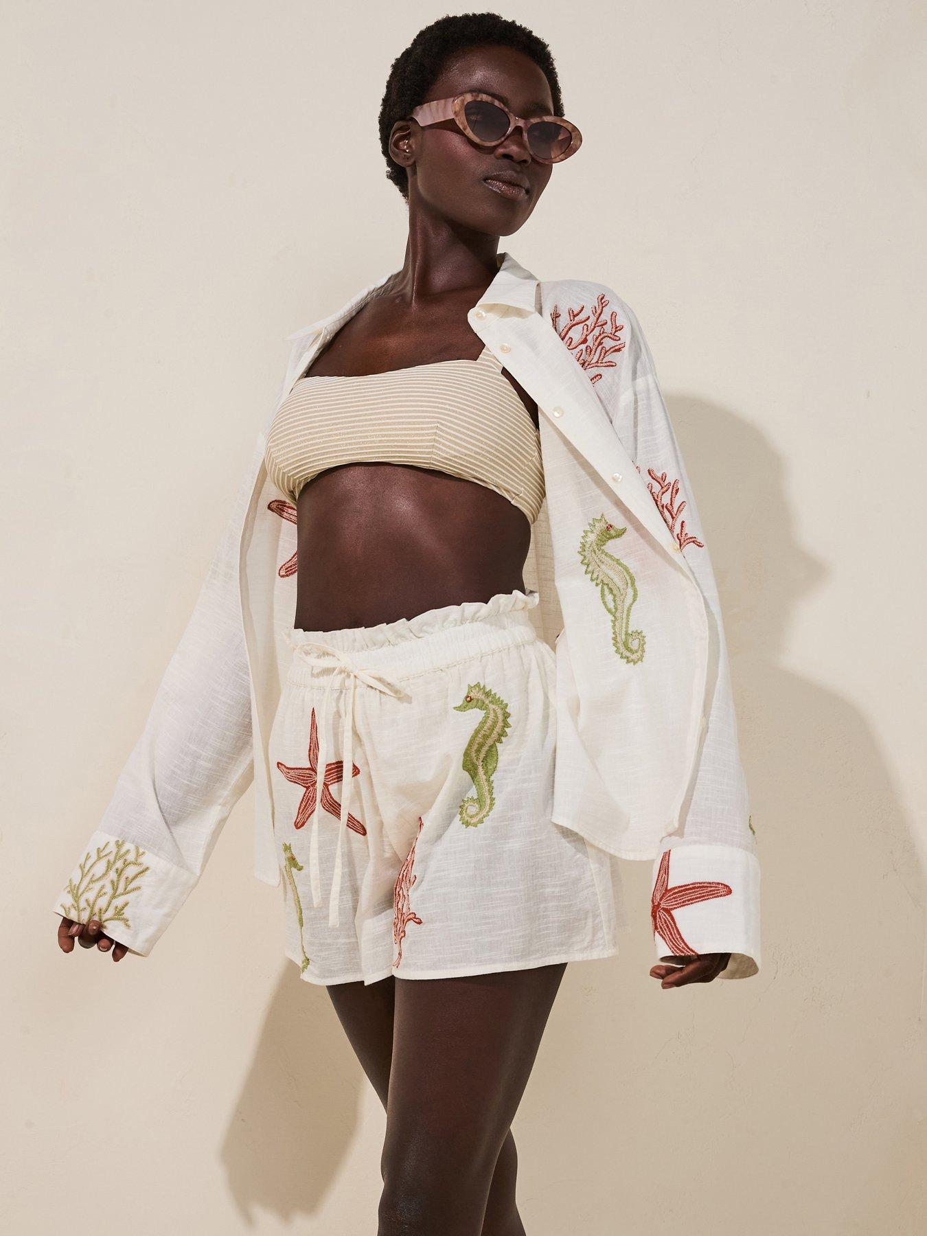 v-by-very-sea-embroidered-co-ord-beach-shorts-cream