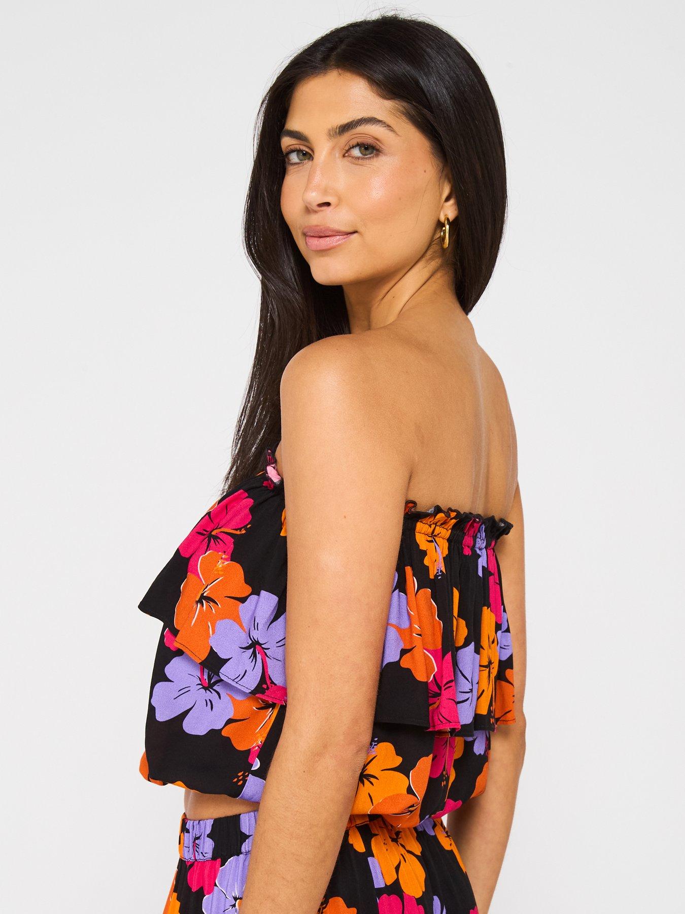 v-by-very-bardot-frill-co-ord-top-printstillFront