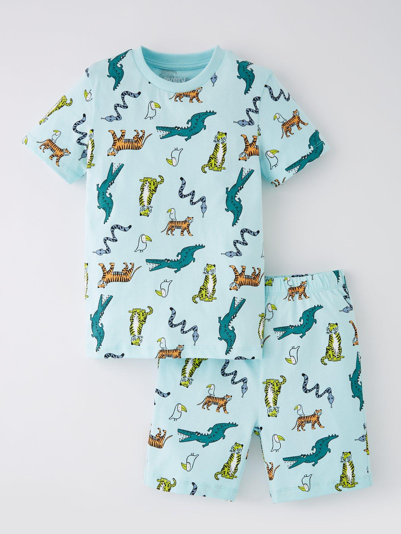 Image 1 of 4 of Everyday Boys Safari Shortie Pyjama Set - Multi