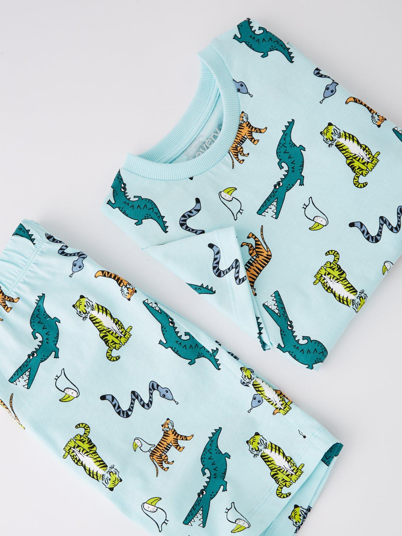 Image 3 of 4 of Everyday Boys Safari Shortie Pyjama Set - Multi