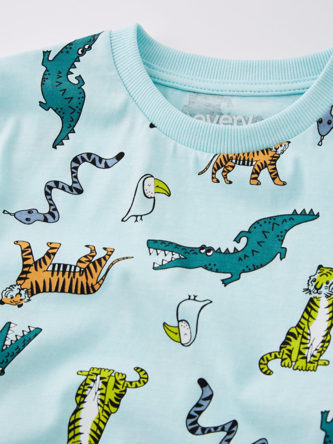 Image 4 of 4 of Everyday Boys Safari Shortie Pyjama Set - Multi