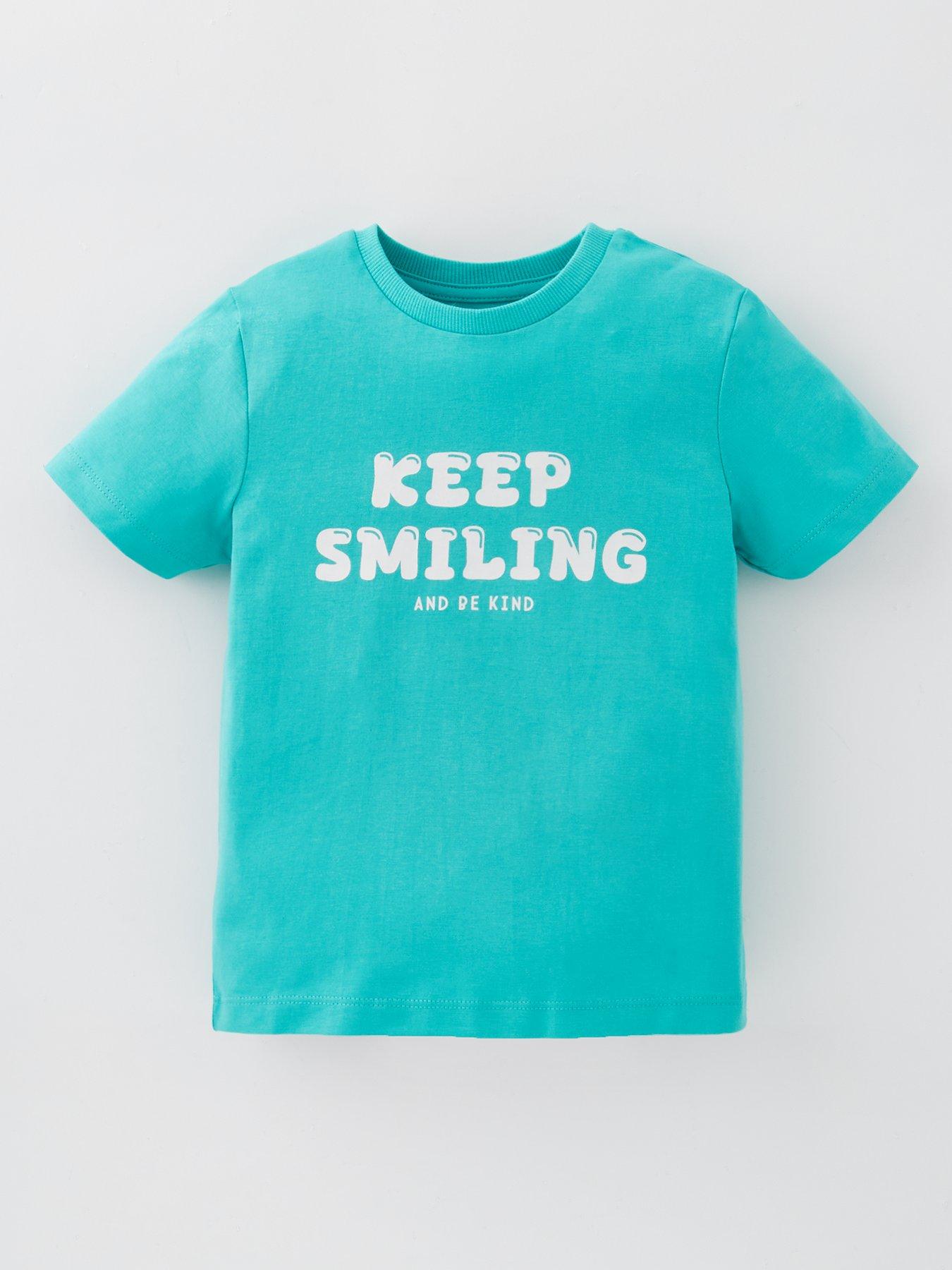 Image 1 of 4 of Everyday Boys Short Sleeve Keep Smiling T-Shirt - Multi