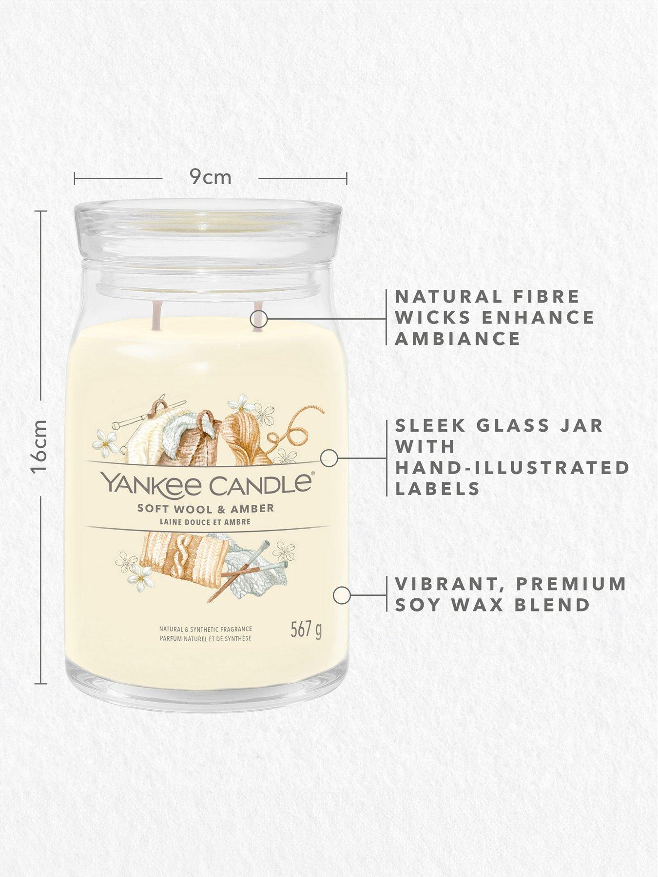 Image 2 of 3 of Yankee Candle Signature Collection Large Jar Candle &ndash; Soft Wool and Amber