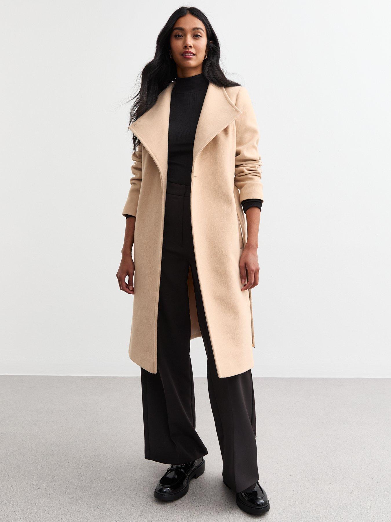 new-look-cream-funnel-neck-belted-coat-beige