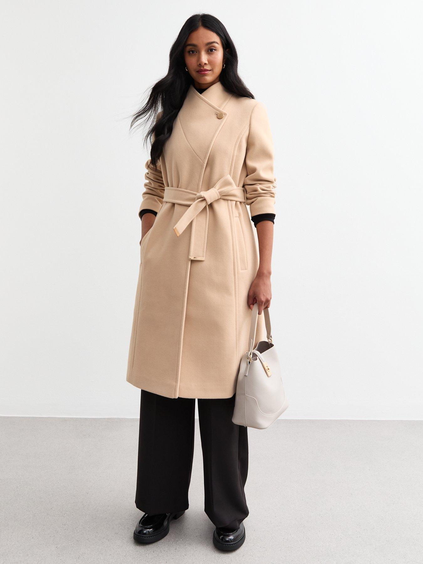 new-look-cream-funnel-neck-belted-coatback