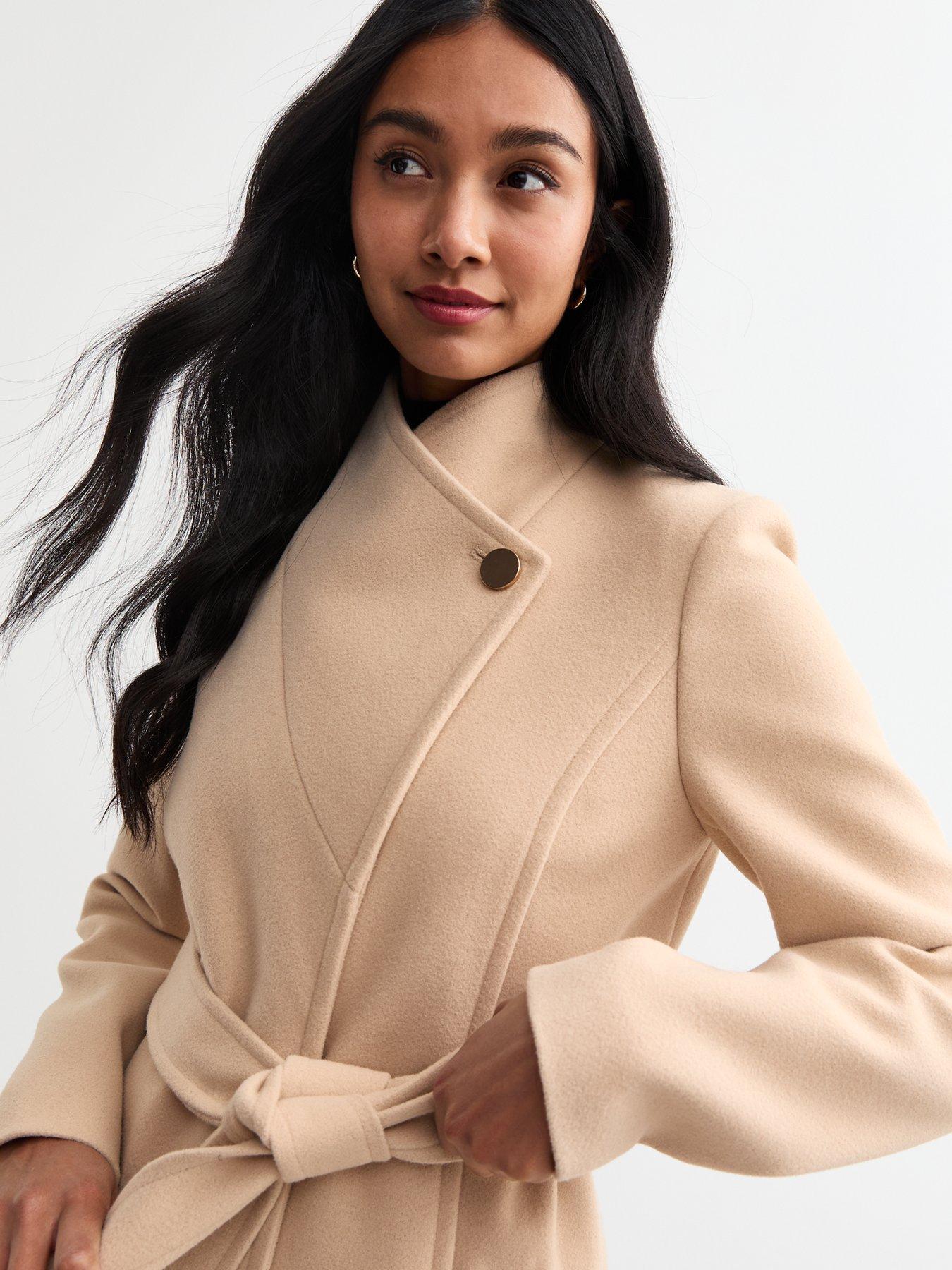 new-look-cream-funnel-neck-belted-coatoutfit