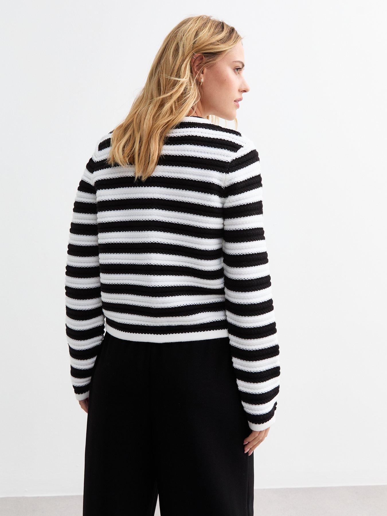 new-look-knit-striped-cardigan-blackstillFront