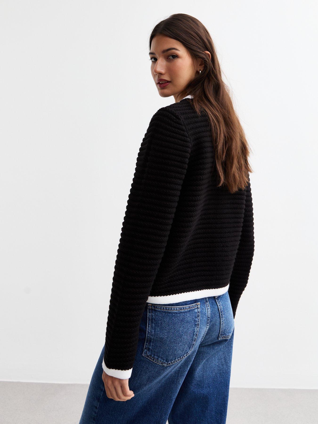 new-look-chunky-ribbed-knit-pocket-cardigan-blackstillFront