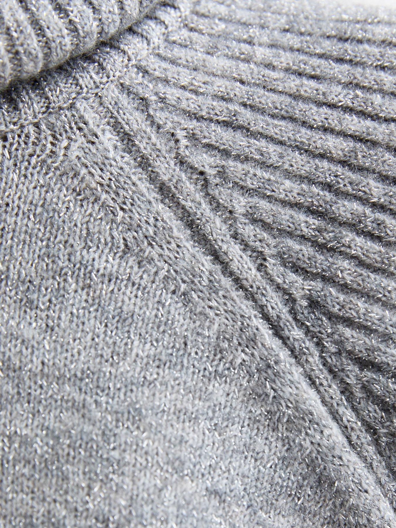 new-look-grey-ribbed-sparkle-knit-roll-neck-jumperdetail