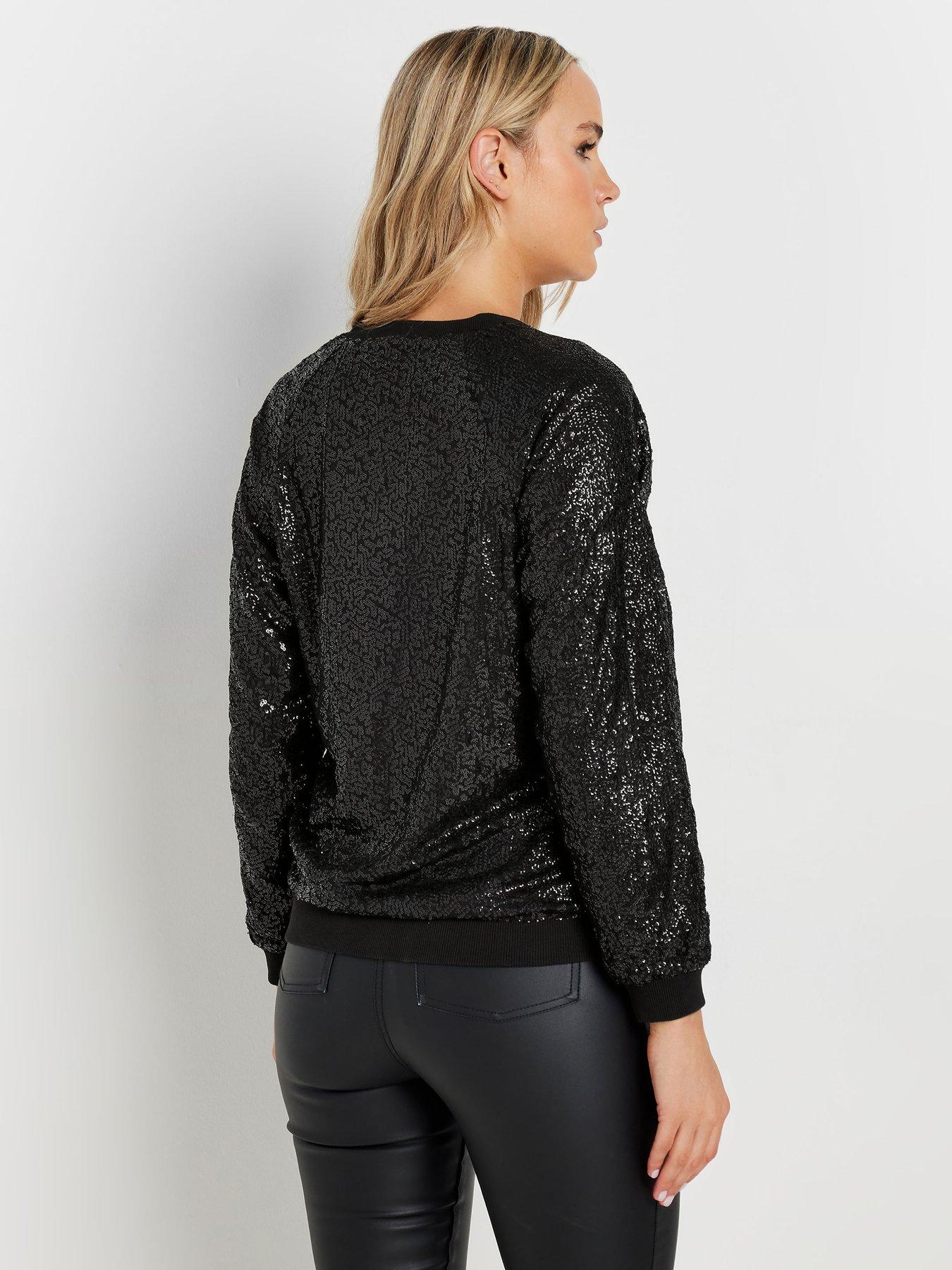 long-tall-sally-tall-sequin-bomber-jacket-blackstillFront