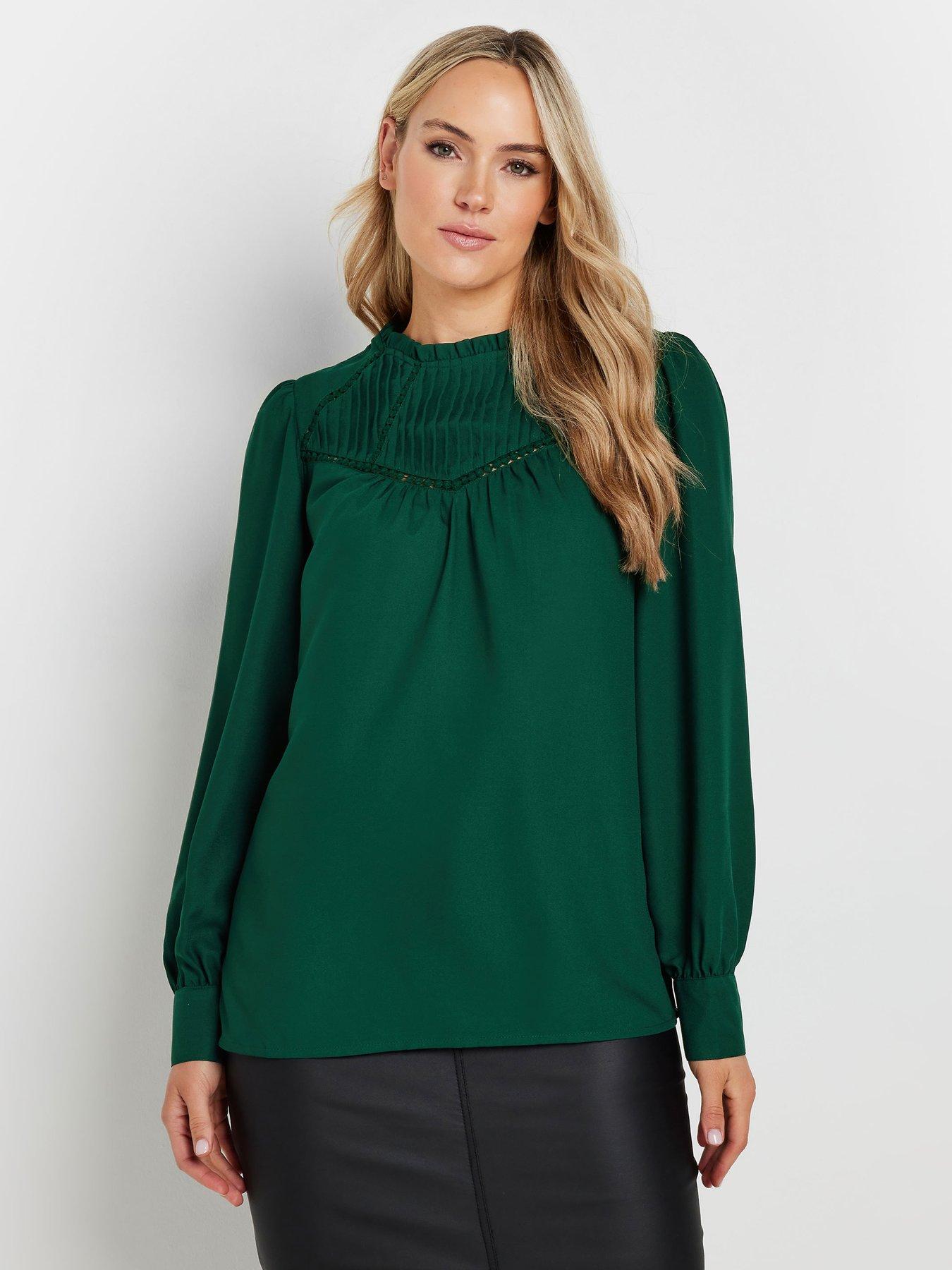 long-tall-sally-lace-pleated-blouse-green