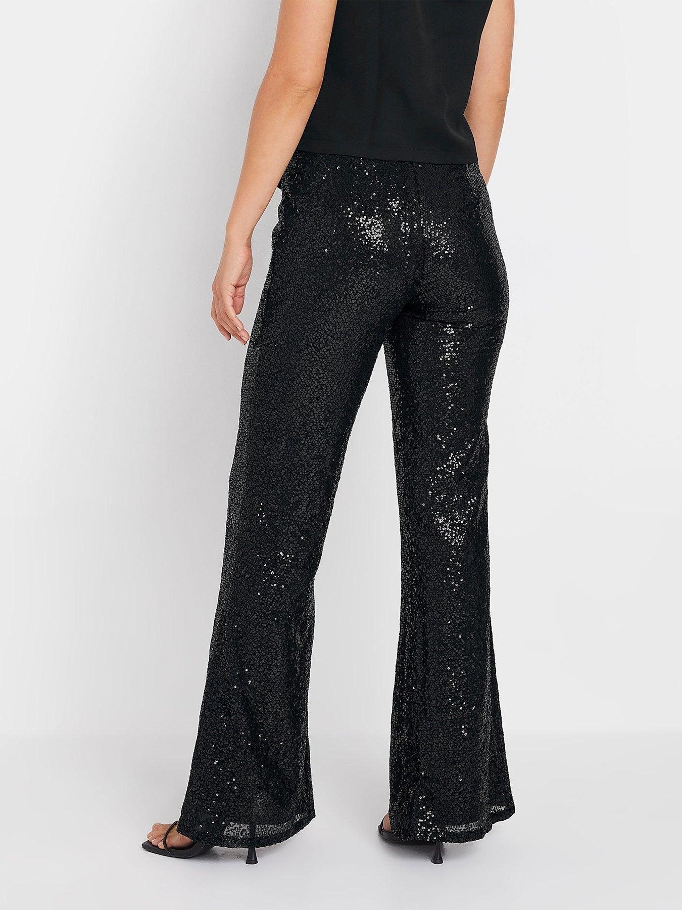 long-tall-sally-tall-sequin-kickflare-trouser-36-blackstillFront