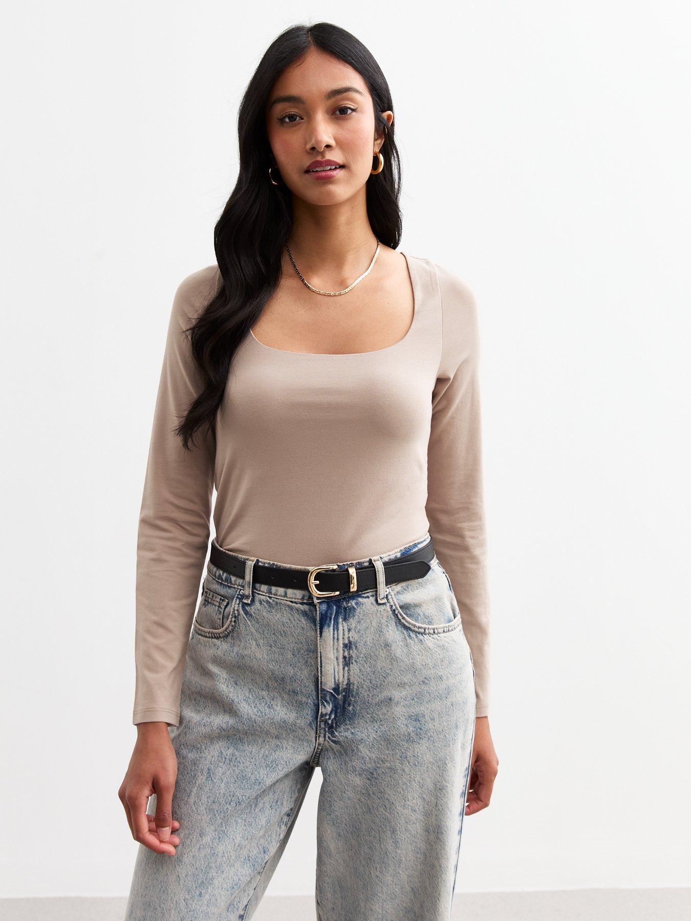 new-look-square-neck-long-sleeve-top-mink