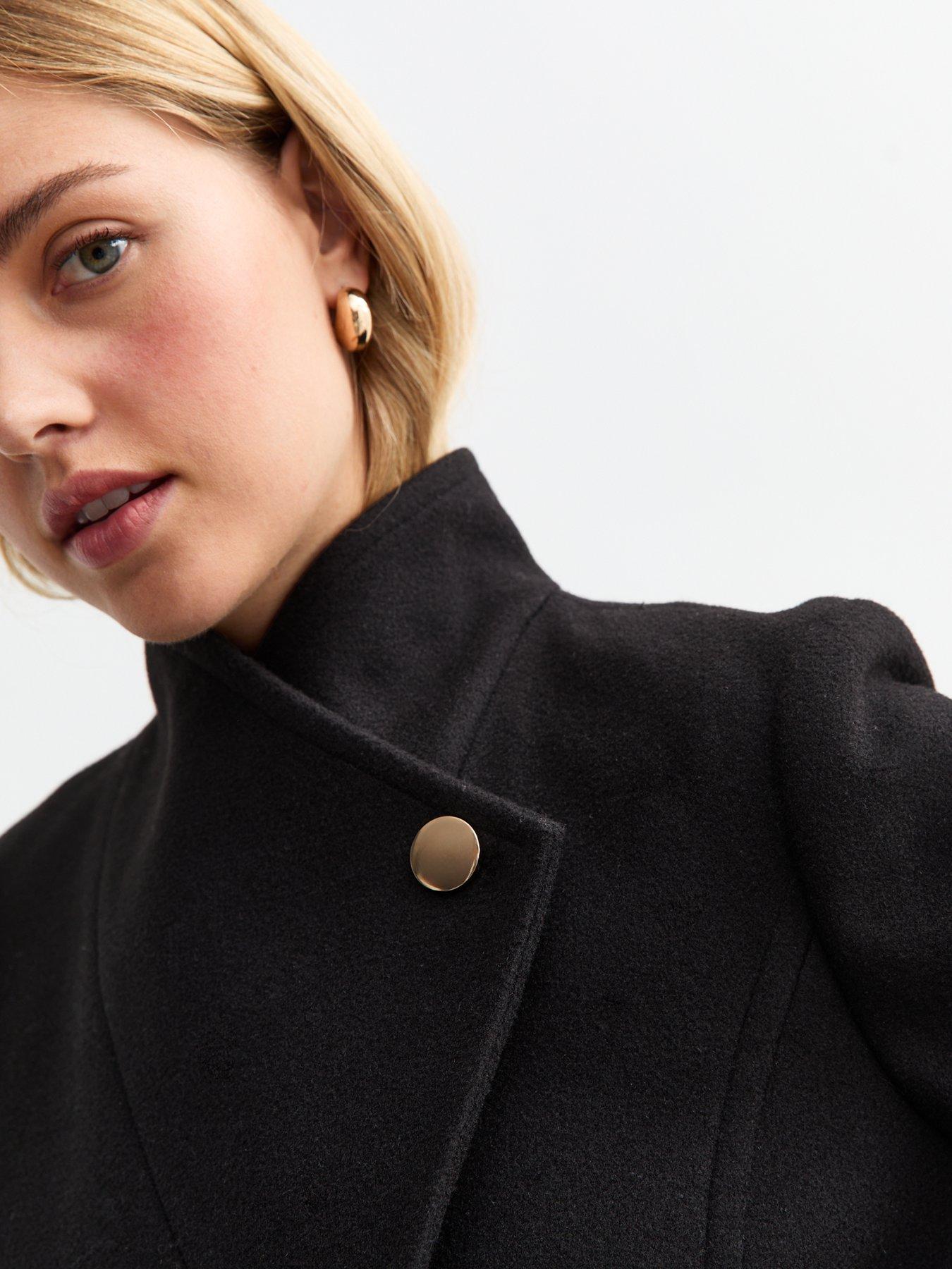 new-look-black-funnel-neck-belted-coatoutfit