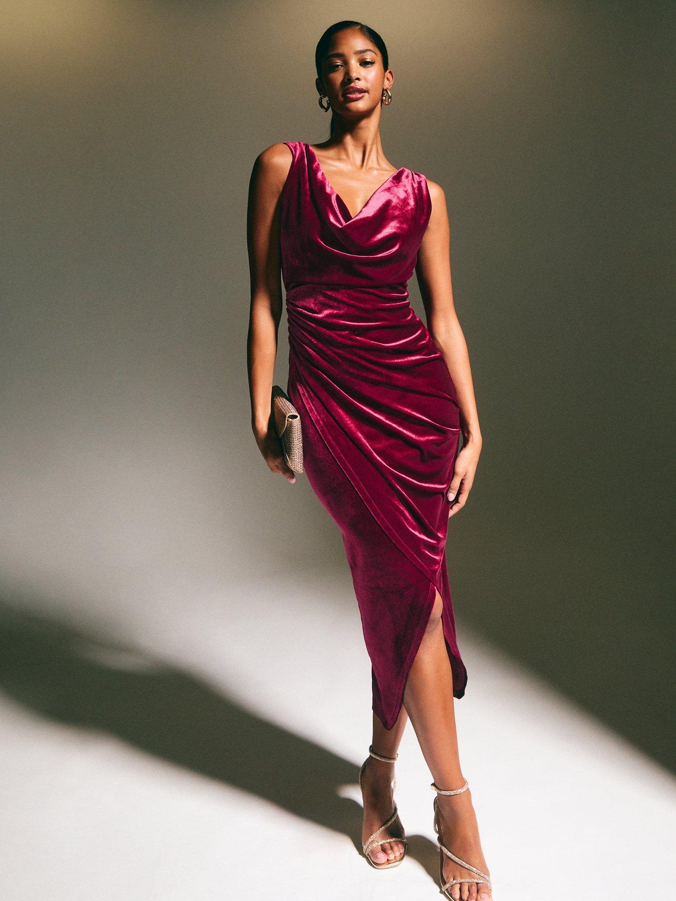 new-look-draped-velvet-cowl-neck-midi-dress-burgundy