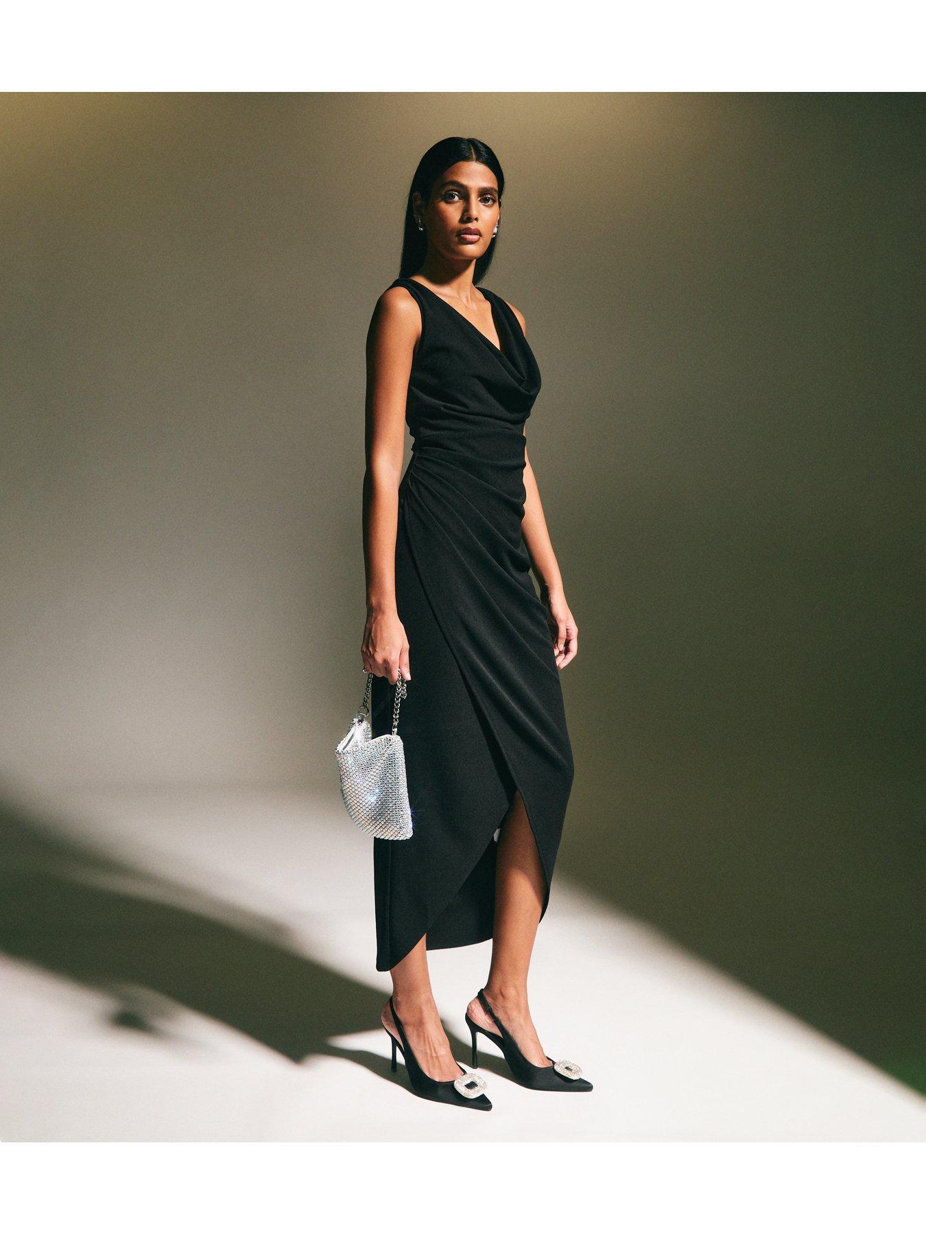 new-look-cowl-neck-draped-midi-dress-blackback