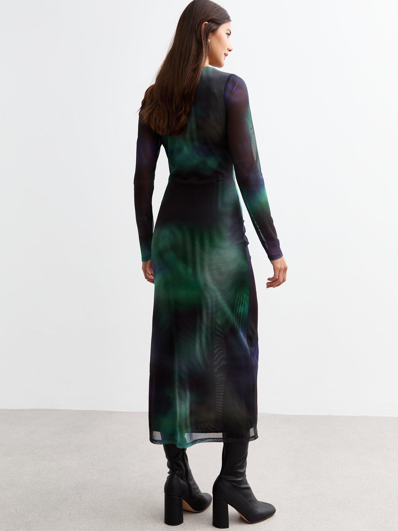 new-look-black-tie-dye-ruched-mesh-midi-dress-printstillFront