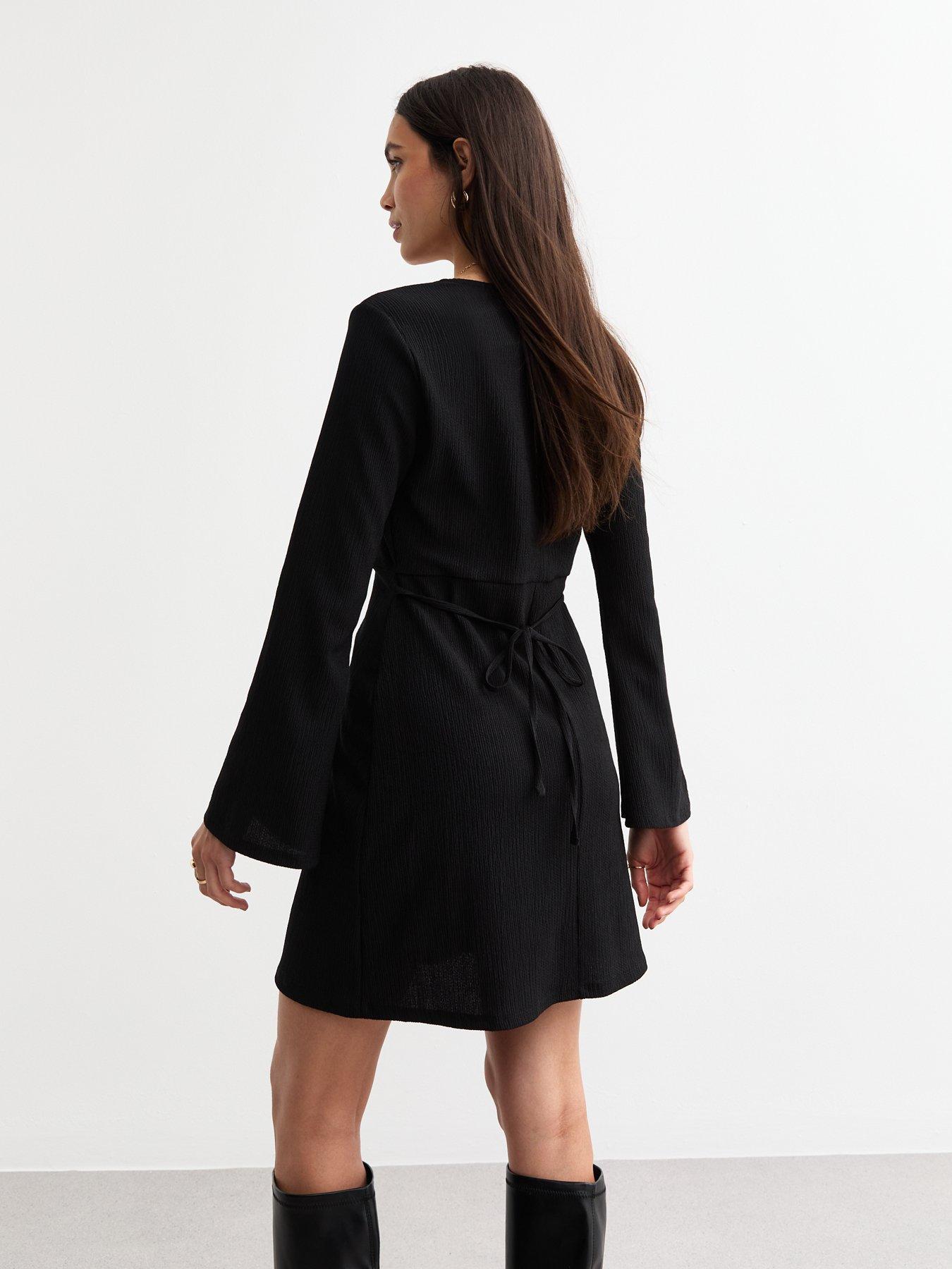 new-look-long-sleeve-crinkle-mini-dress-blackstillFront