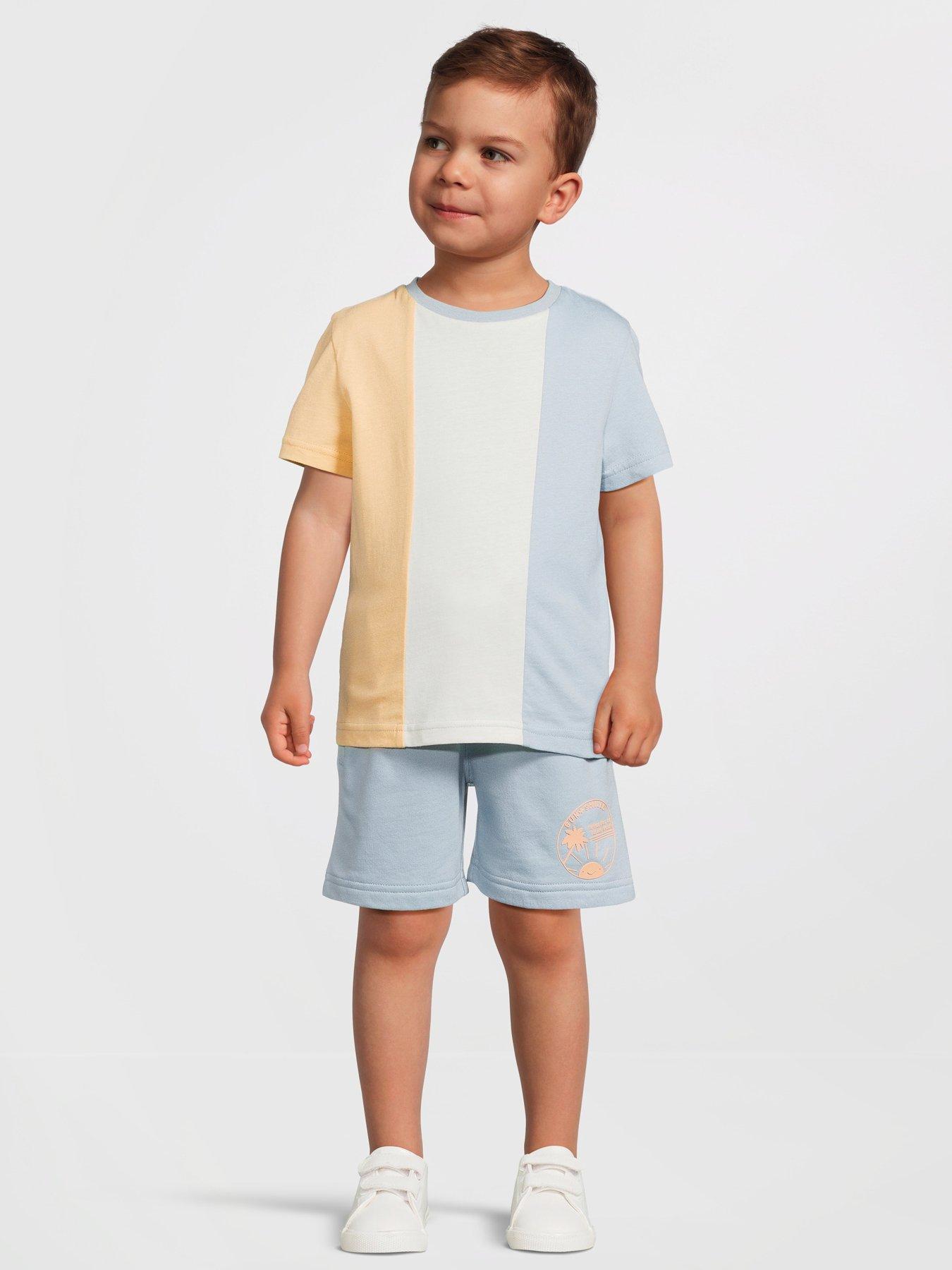 mini-v-by-very-boys-short-sleeve-cut-and-sew-t-shirt-and-short-set-orange